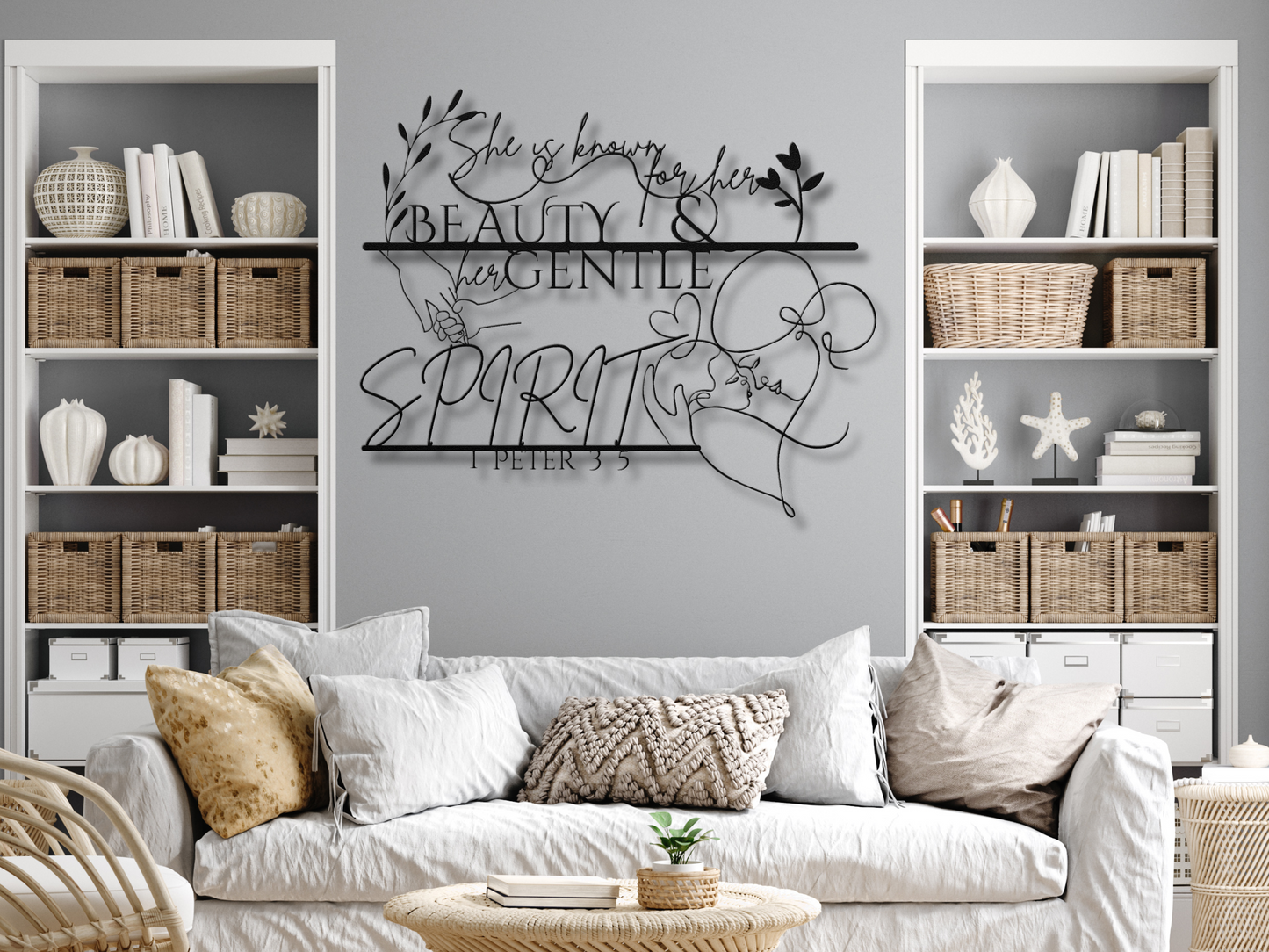 Perfect Mother's Day Gift - 1 Peter 3:5 Christian Metal Wall Art