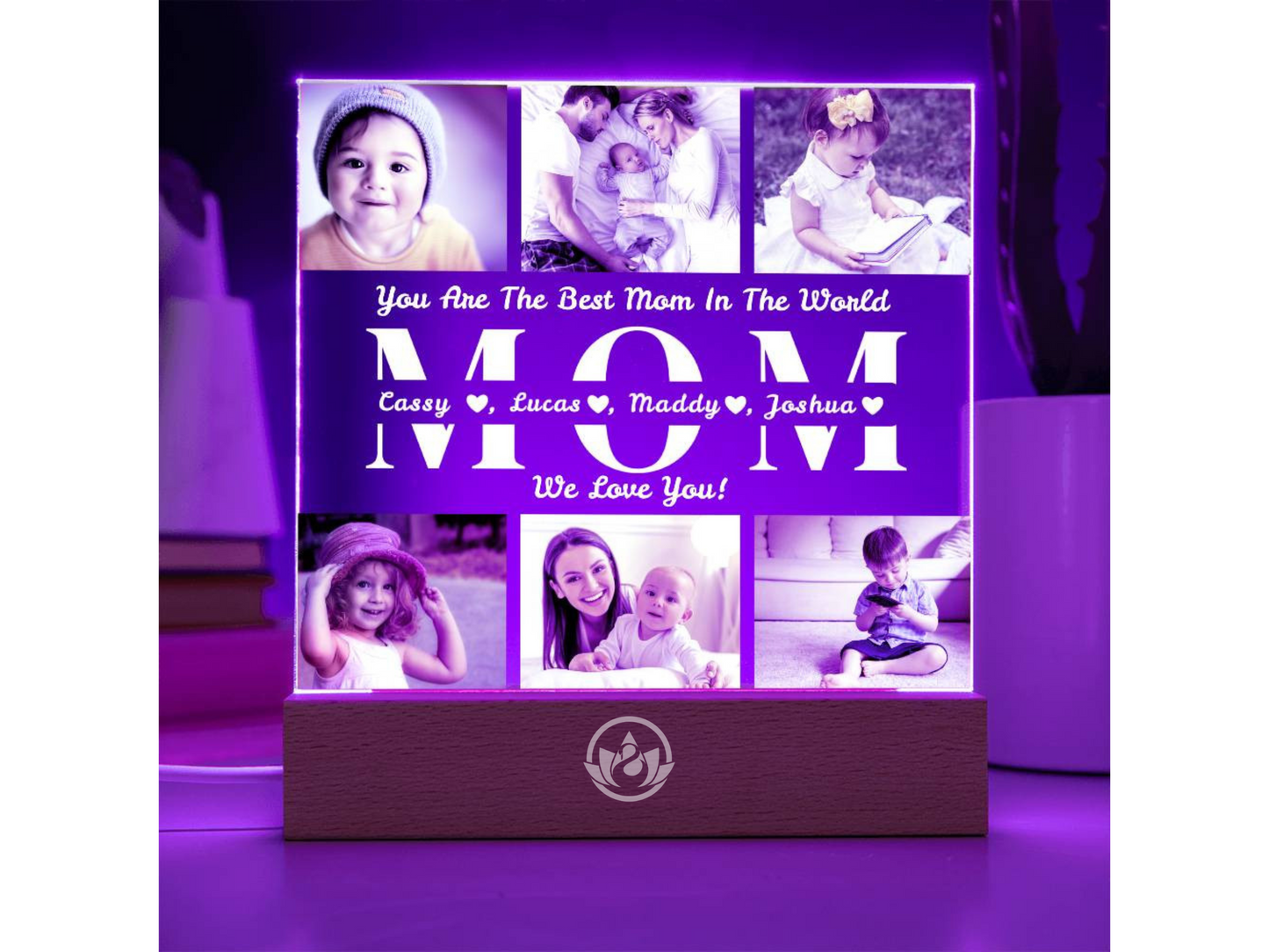 Personalized Photo Collage Night Light Acrylic Plaques