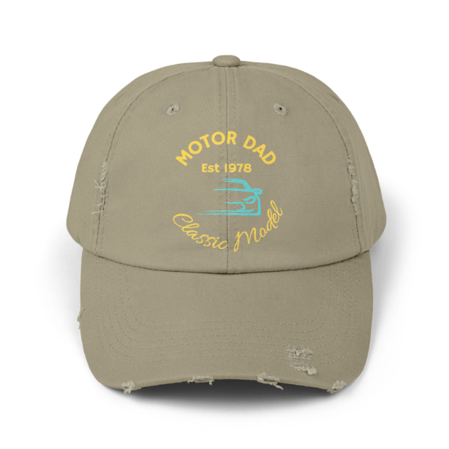 Motor Dad Baseball Cap – Personalized Vintage Distressed Hat Gift