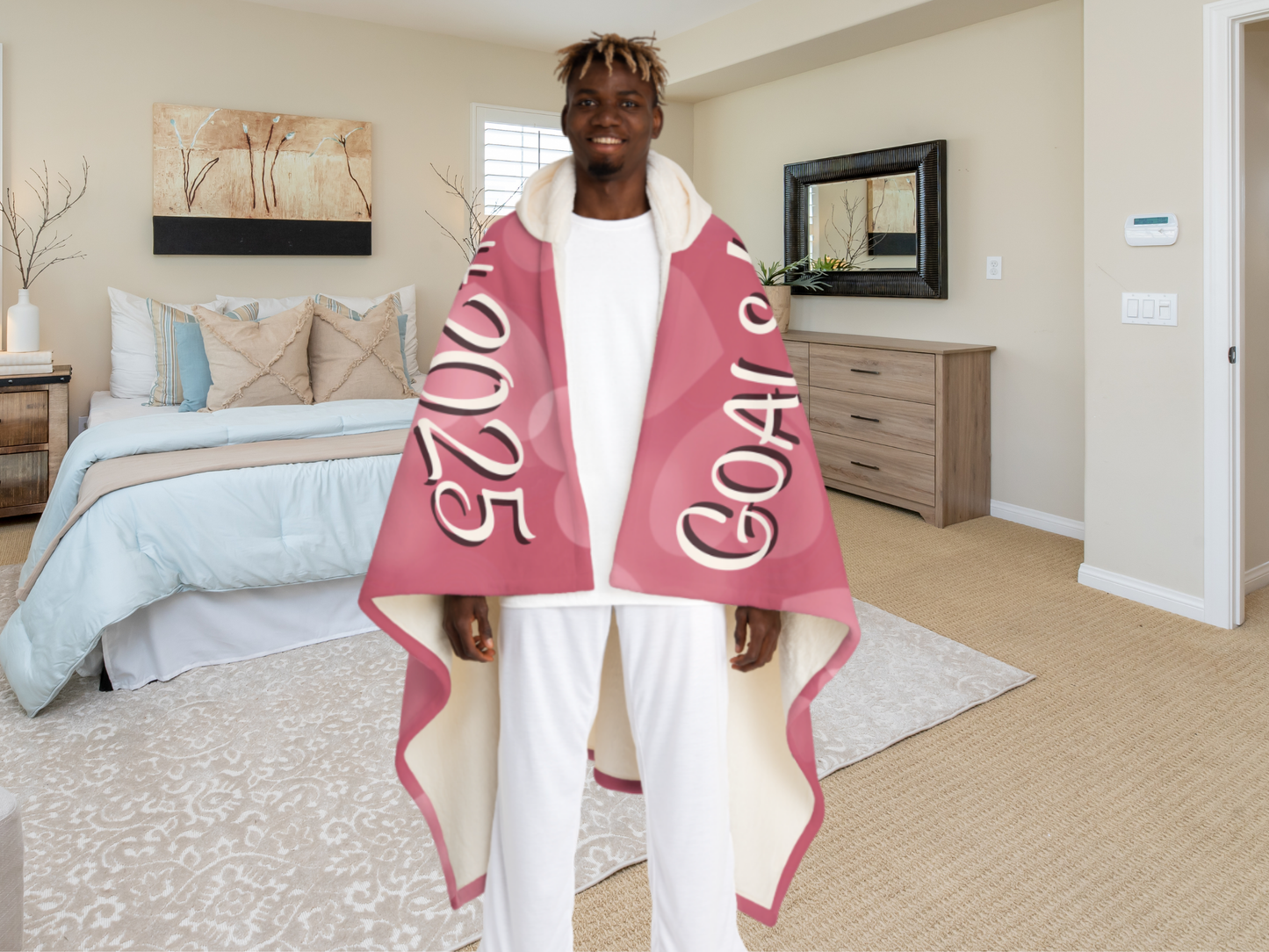Funny Graduation Hooded Fleece Blanket - Goals Kicked 2025