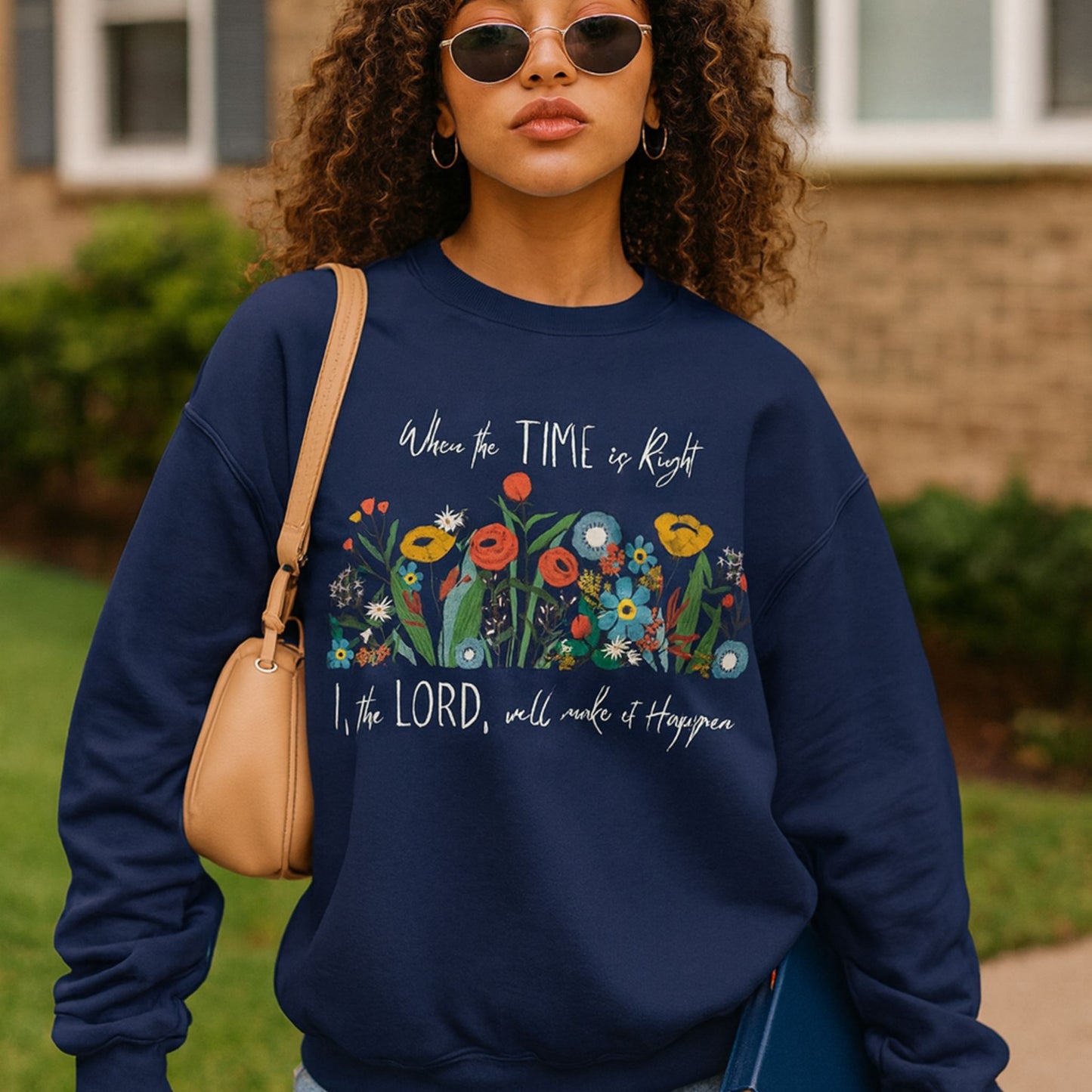 Floral Christian Comfort Colors Sweatshirt | Inspirational Religious Pullover