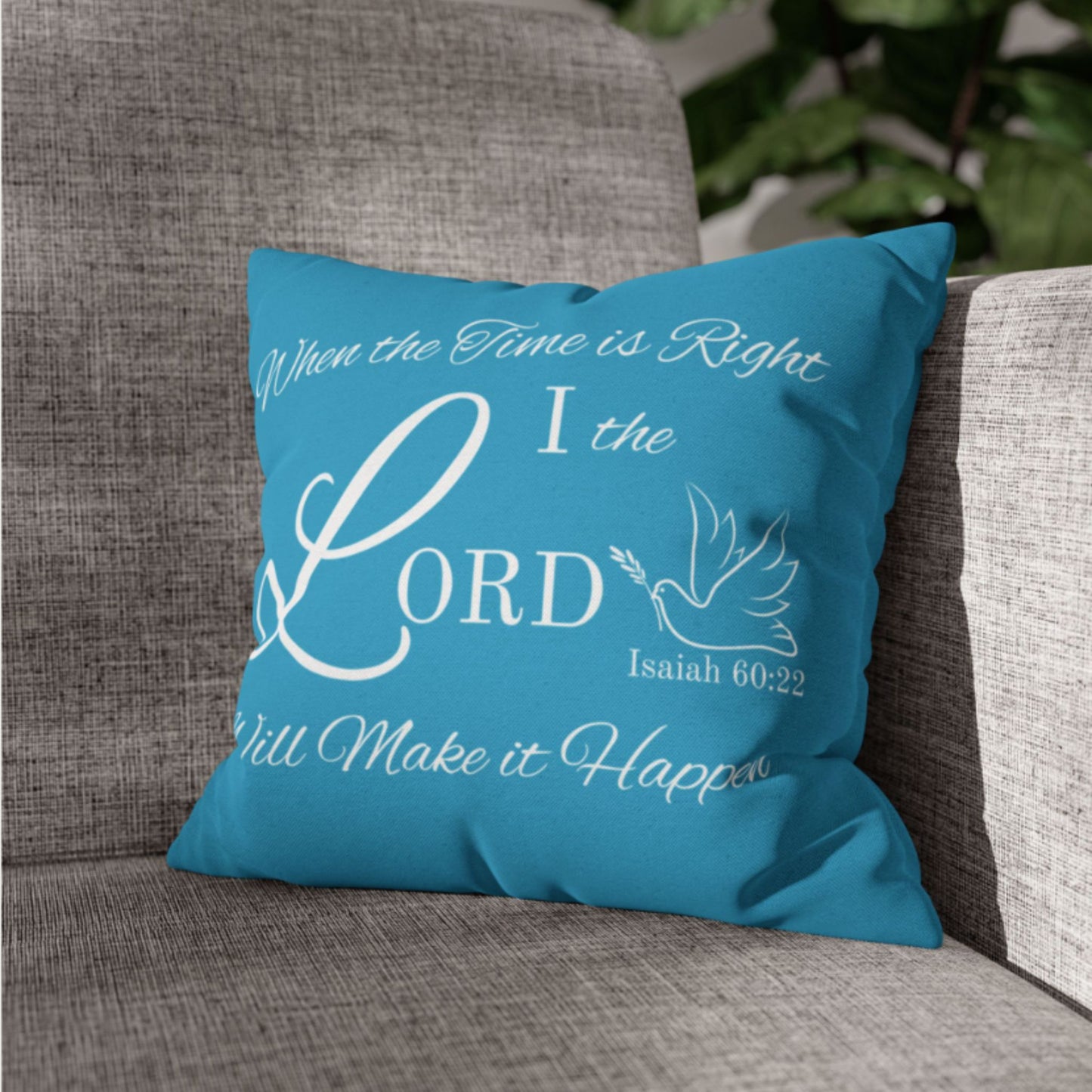 Isaiah 60:22 Cushion Cover – Faith-Based Bible Verse Home Decor