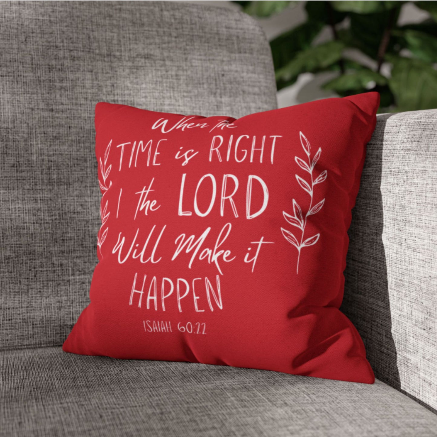 Isaiah 60:22 Cushion Cover – Inspirational Bible Verse Home Decor