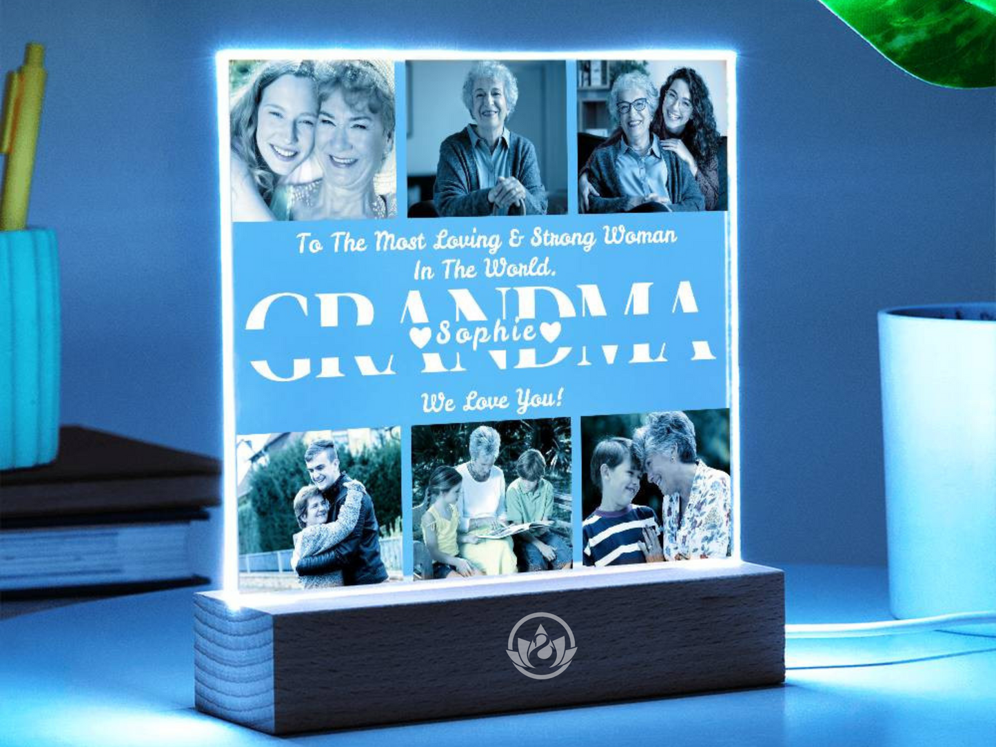 Personalized Photo Collage Frame - Custom Gift for Mom & Nana