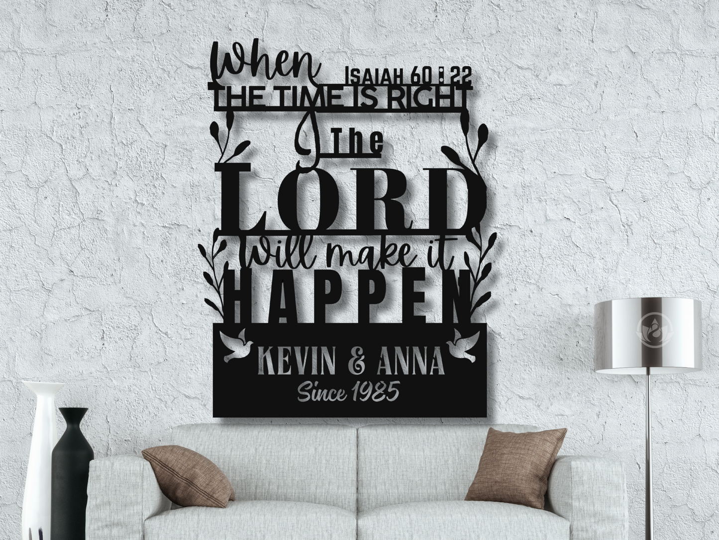 Personalized Wedding Gift for Couple β Isaiah 60:22 Bible Verse Sign