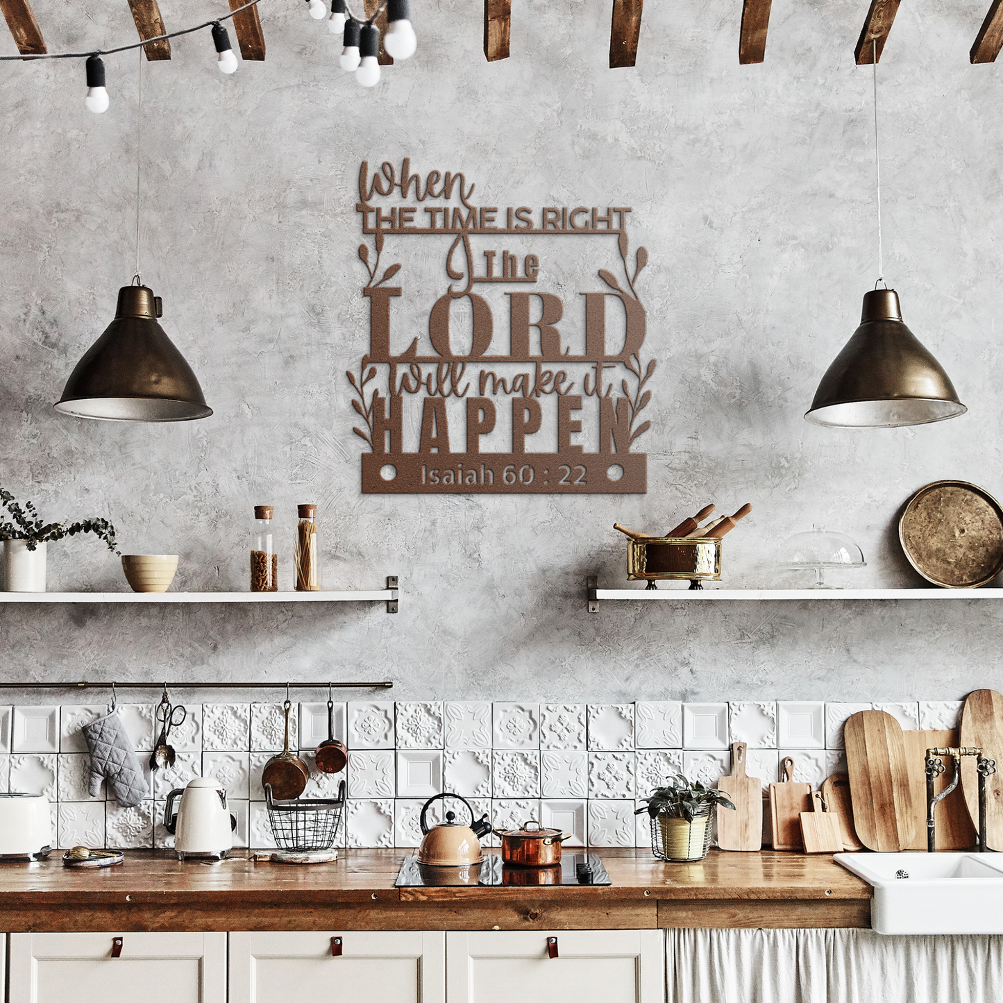 Isaiah 60:22 Christian Metal Wall Art - Inspirational Scripture Sign