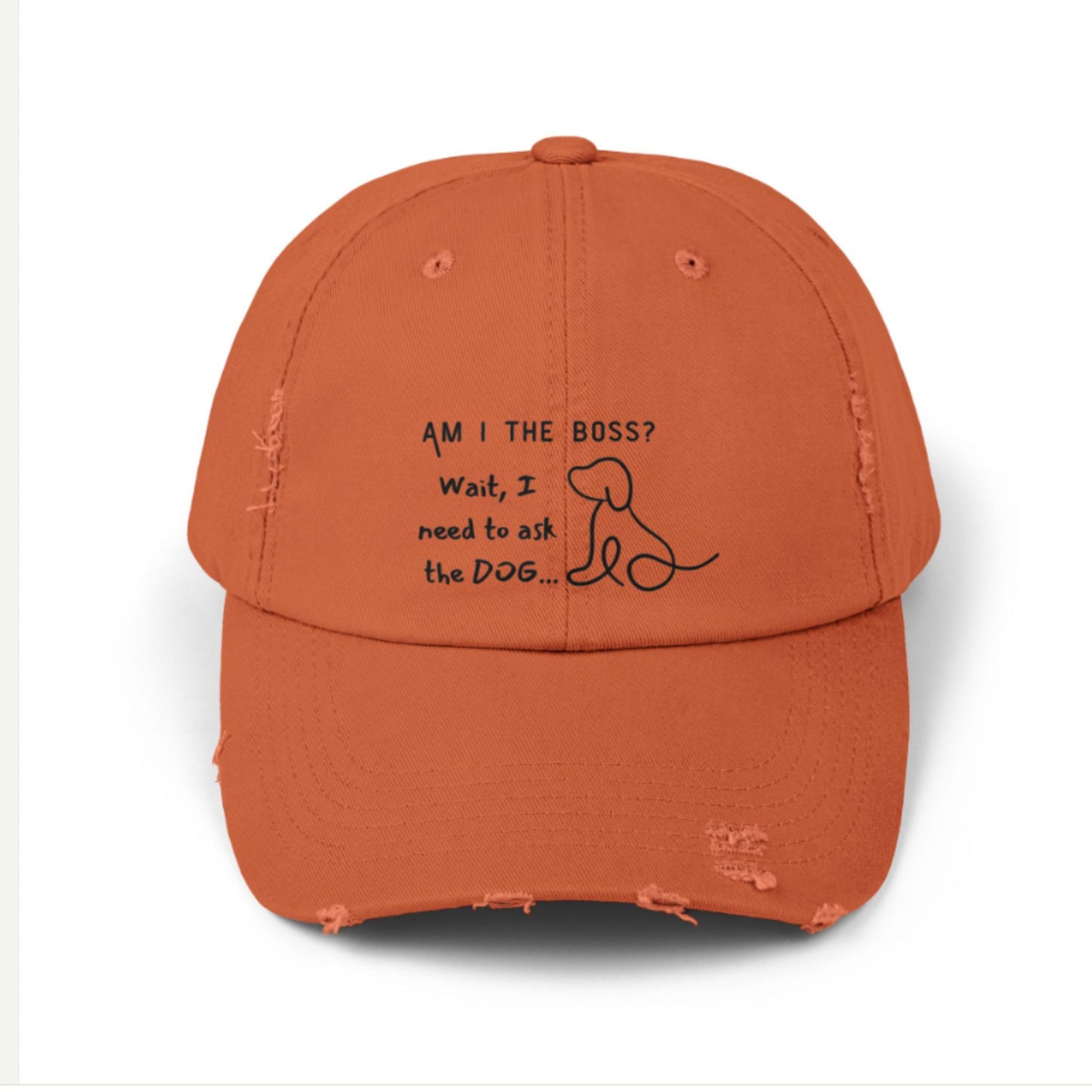 Funny Dog Owner Distressed Baseball Cap