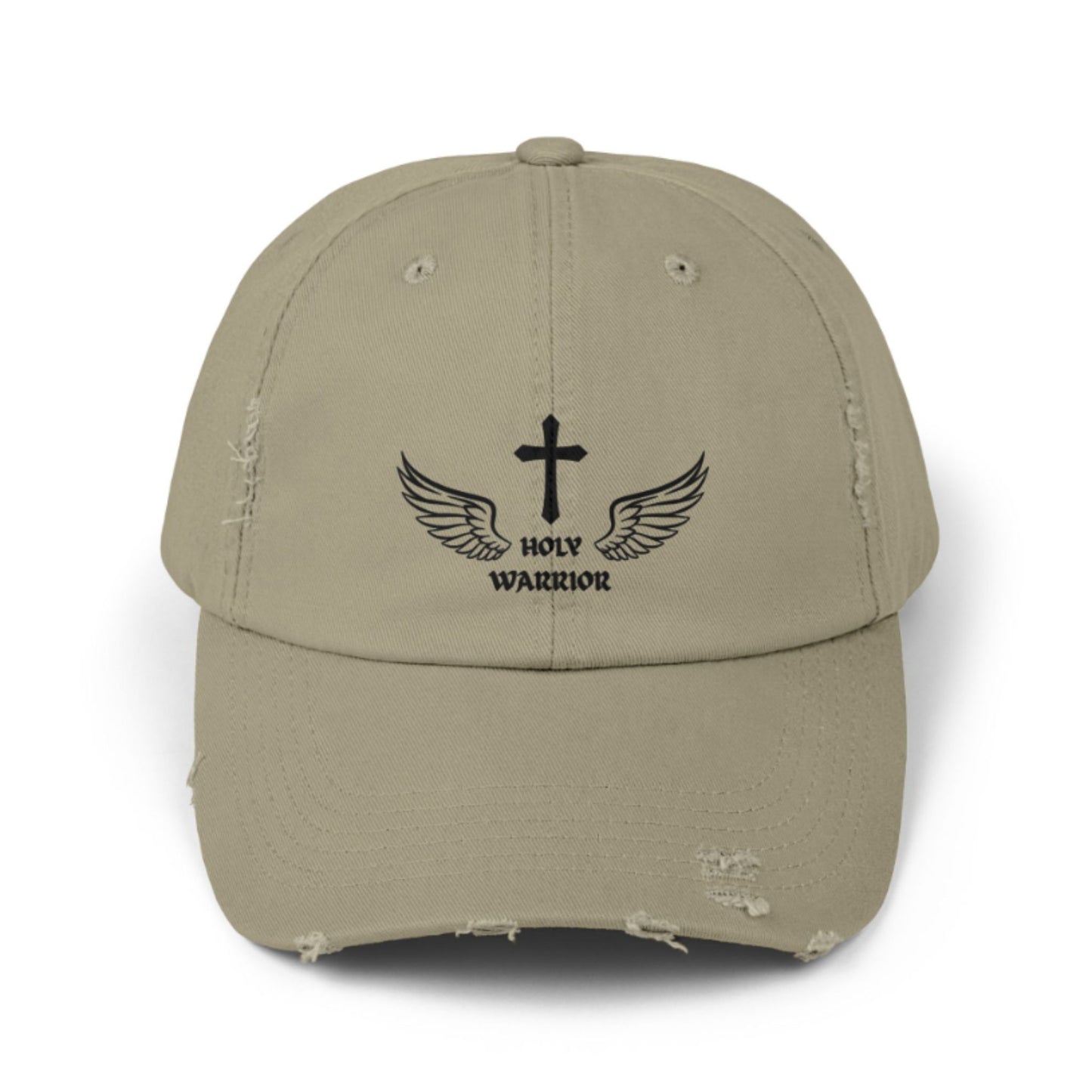 Holy Warrior Distressed Cap - Casual Hat for Faith Lovers