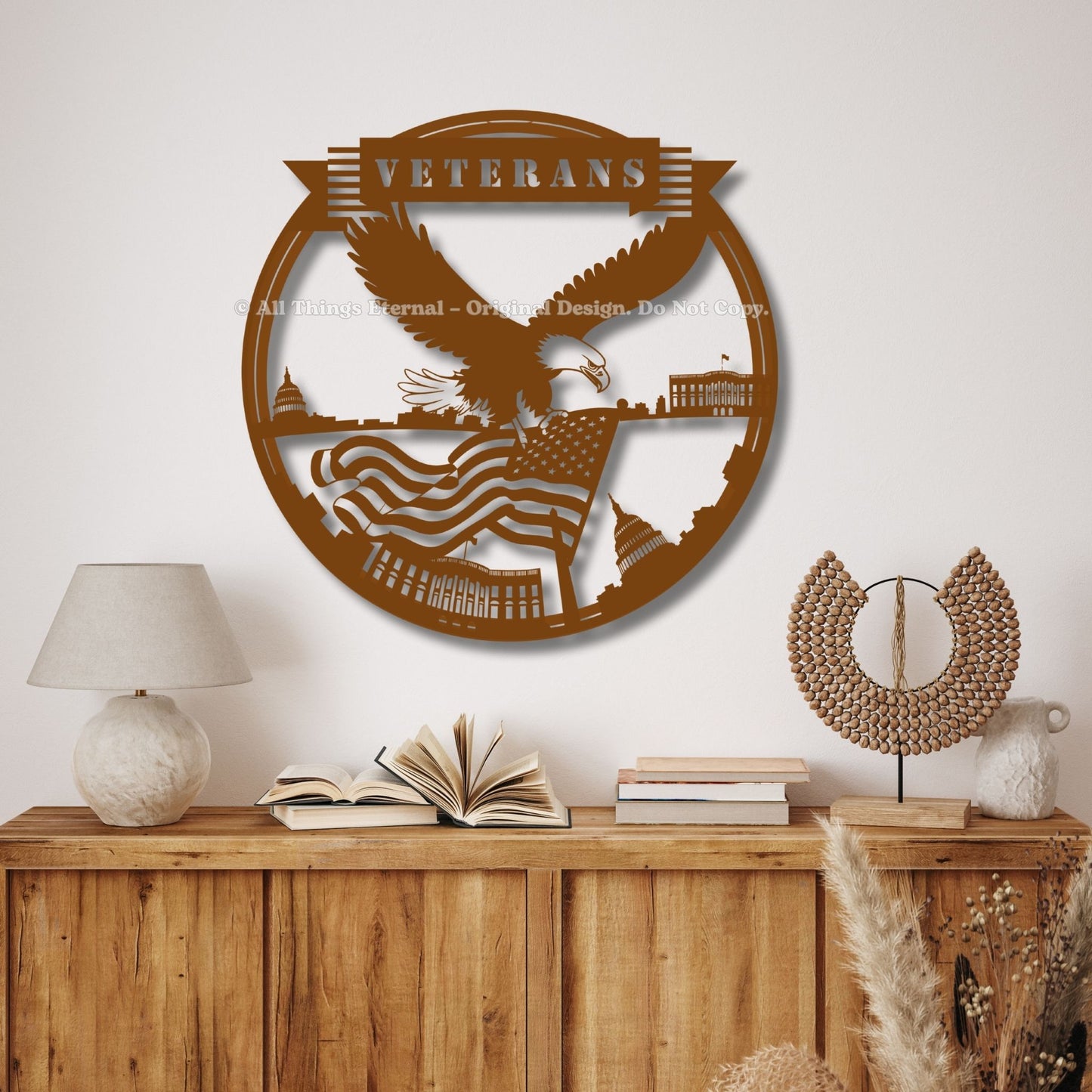 Custom Name Veterans Metal Wall Hanging Art Sign-Veterans Day Gift