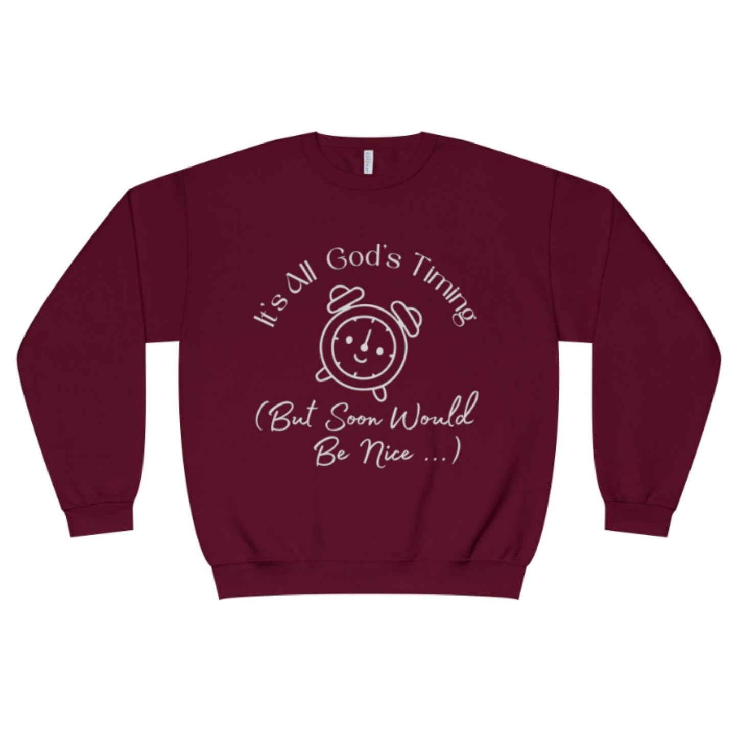 God’s Timing Sweatshirt | Faith-Inspired Unisex Christian Crewneck