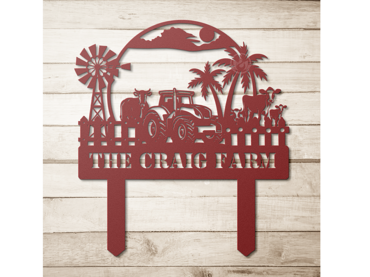 Personalized Farmhouse Metal Sign - Rustic Charm for Your Home