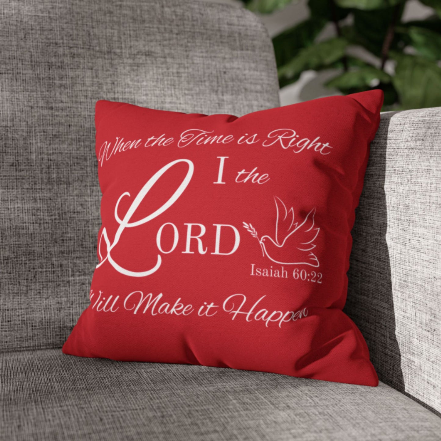 Isaiah 60:22 Cushion Cover – Faith-Based Bible Verse Home Decor