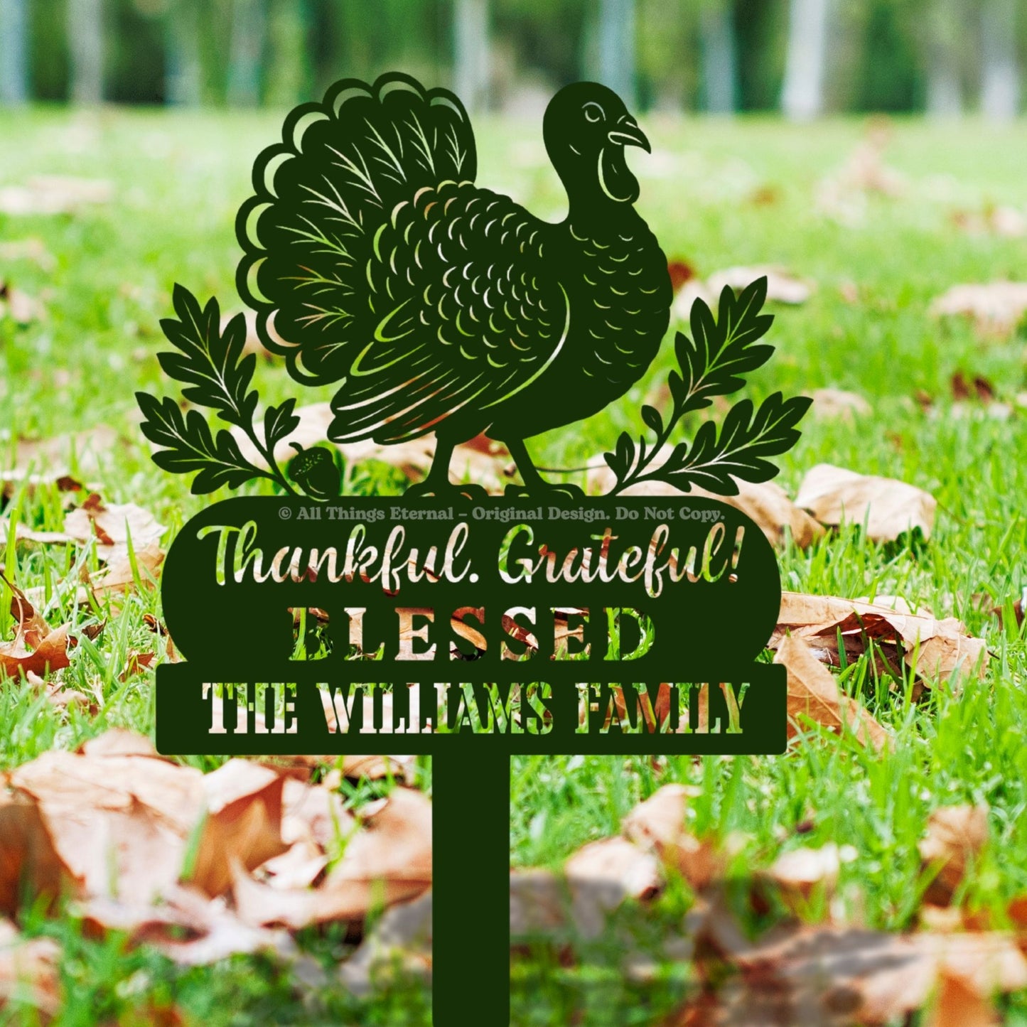 Custom Thanksgiving Garden Sign- Holiday Porch Decoration