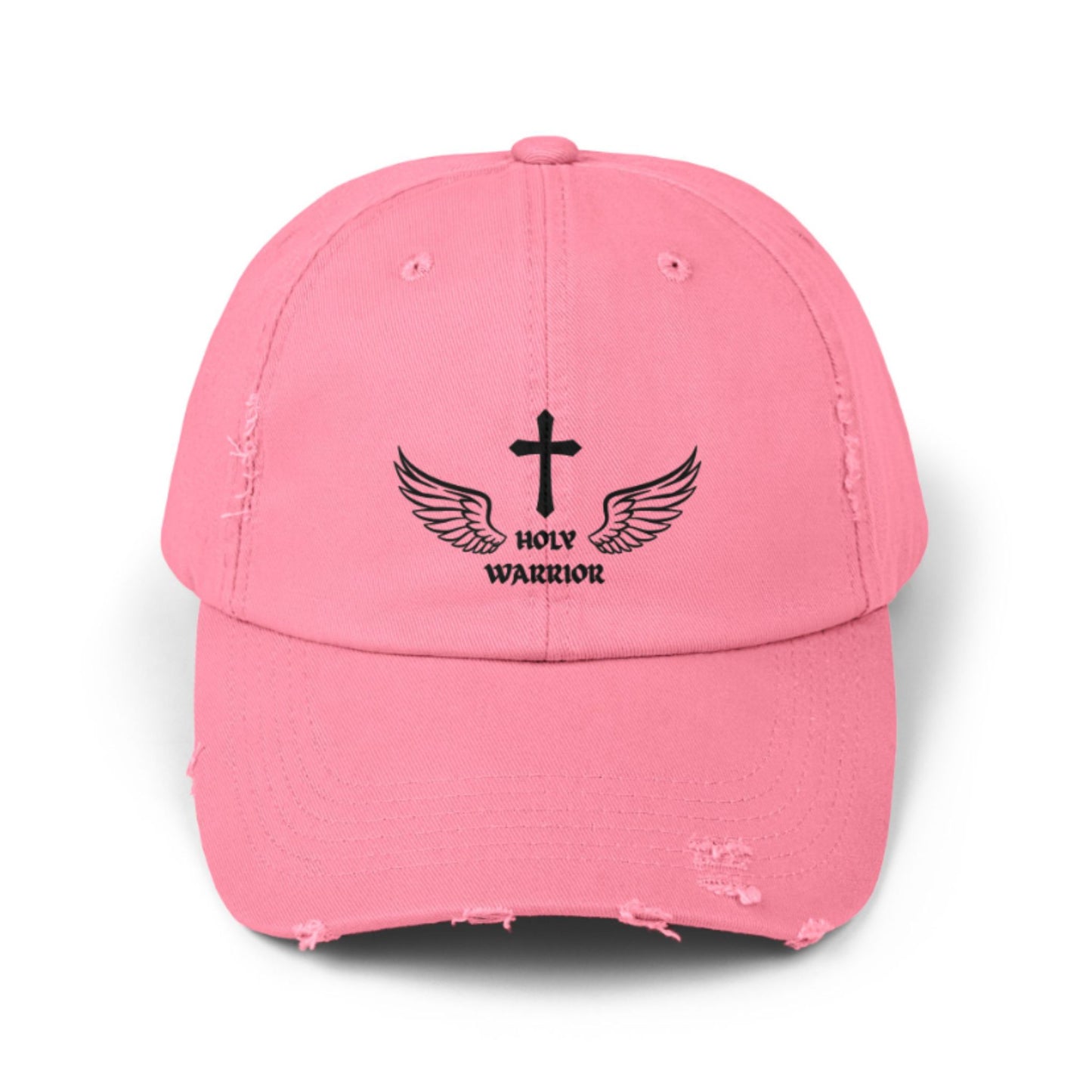 Holy Warrior Distressed Cap - Casual Hat for Faith Lovers