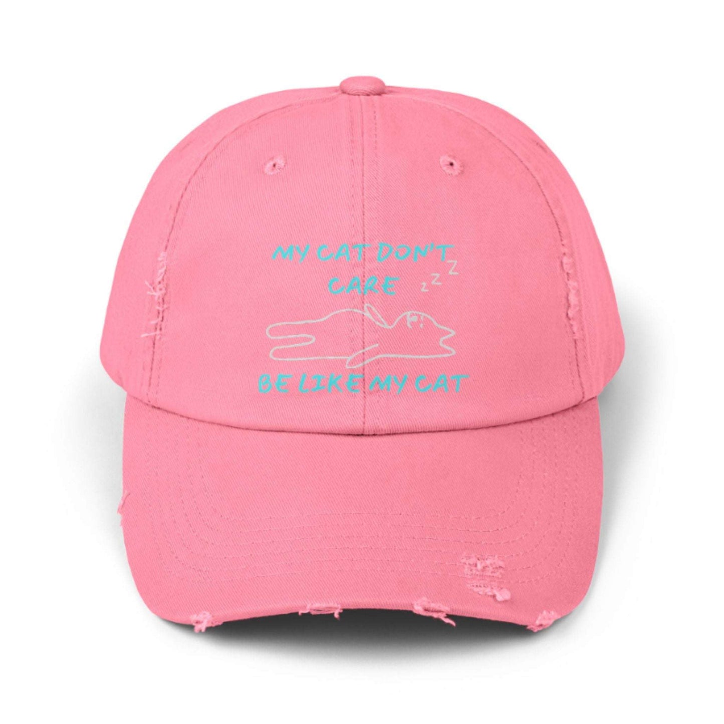 Distressed Unisex Baseball Cap- Cat Lovers Gifts