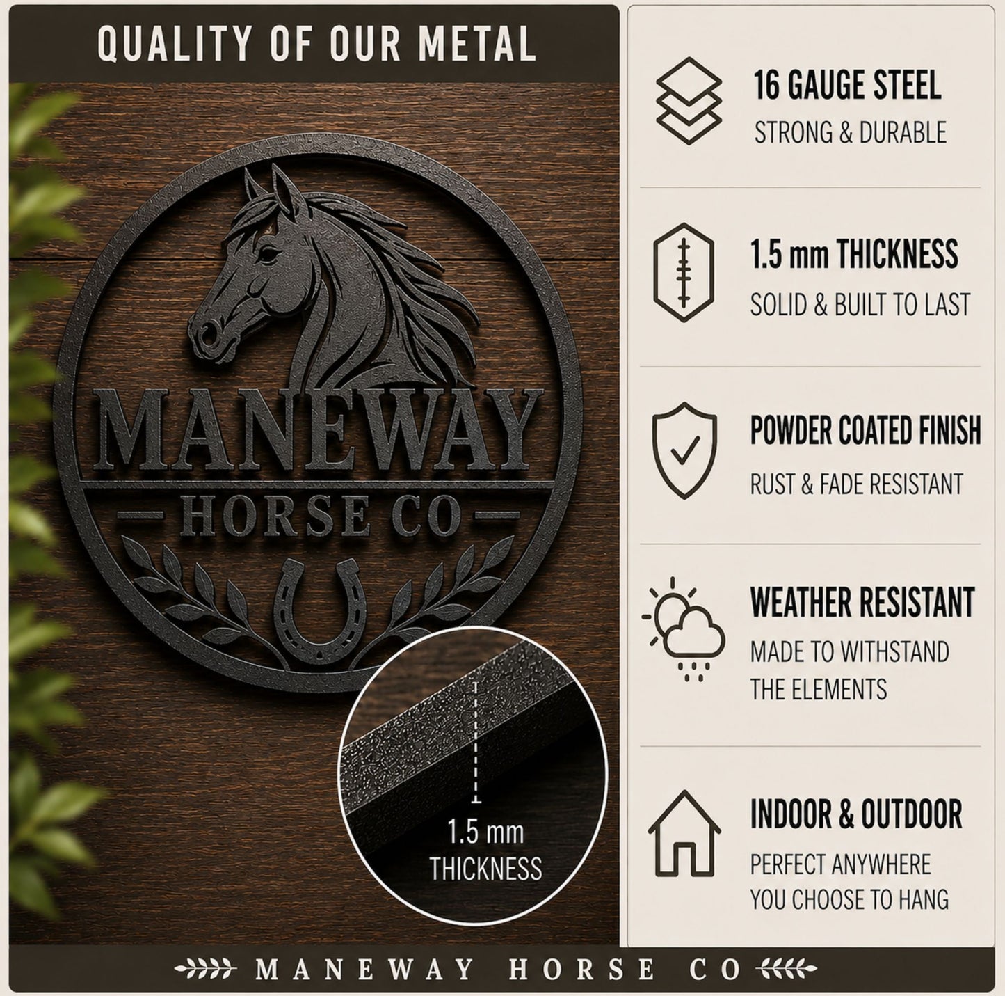 Custom Horse Memorial Garden Stake – Personalized Metal Grave Marker