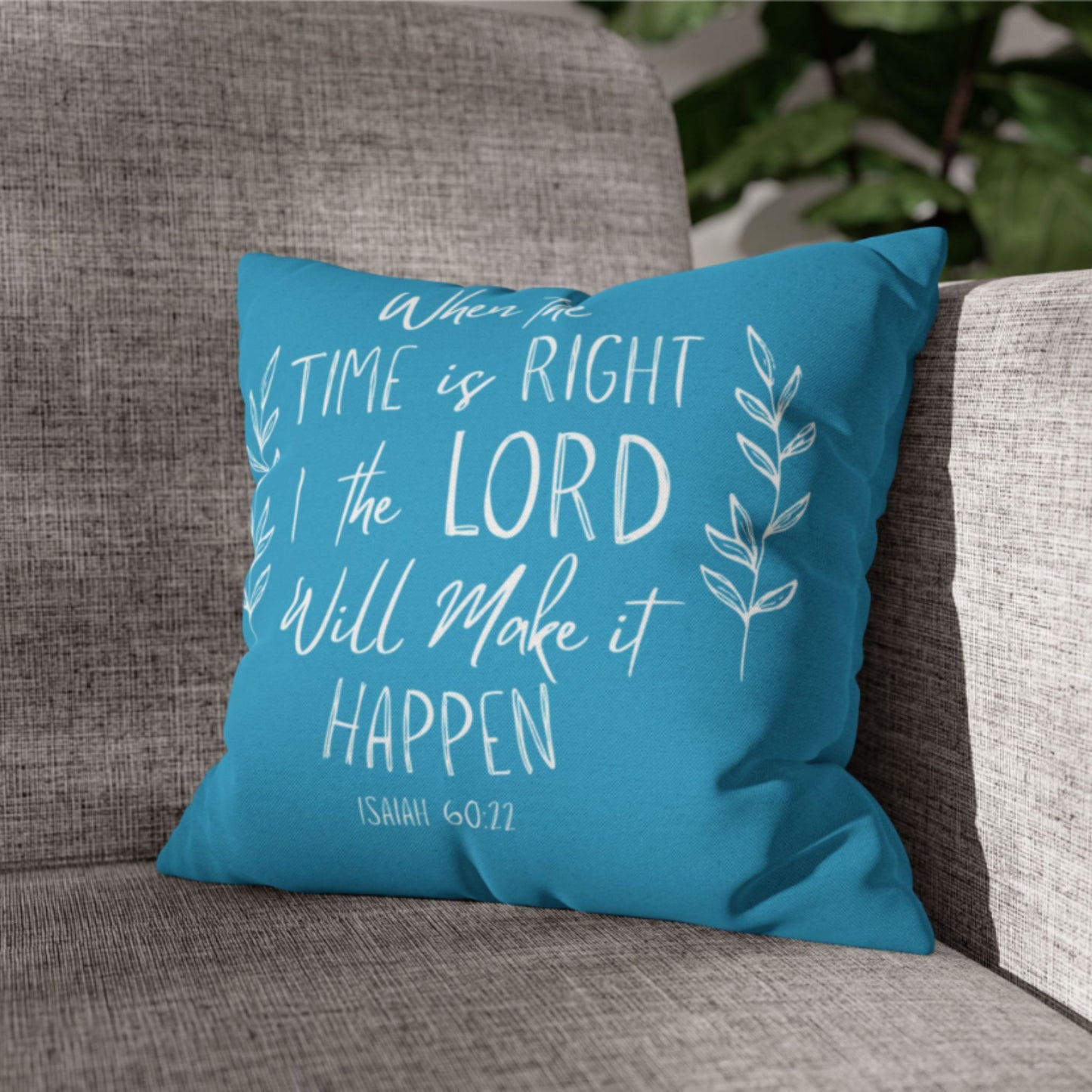 Isaiah 60:22 Cushion Cover – Inspirational Bible Verse Home Decor