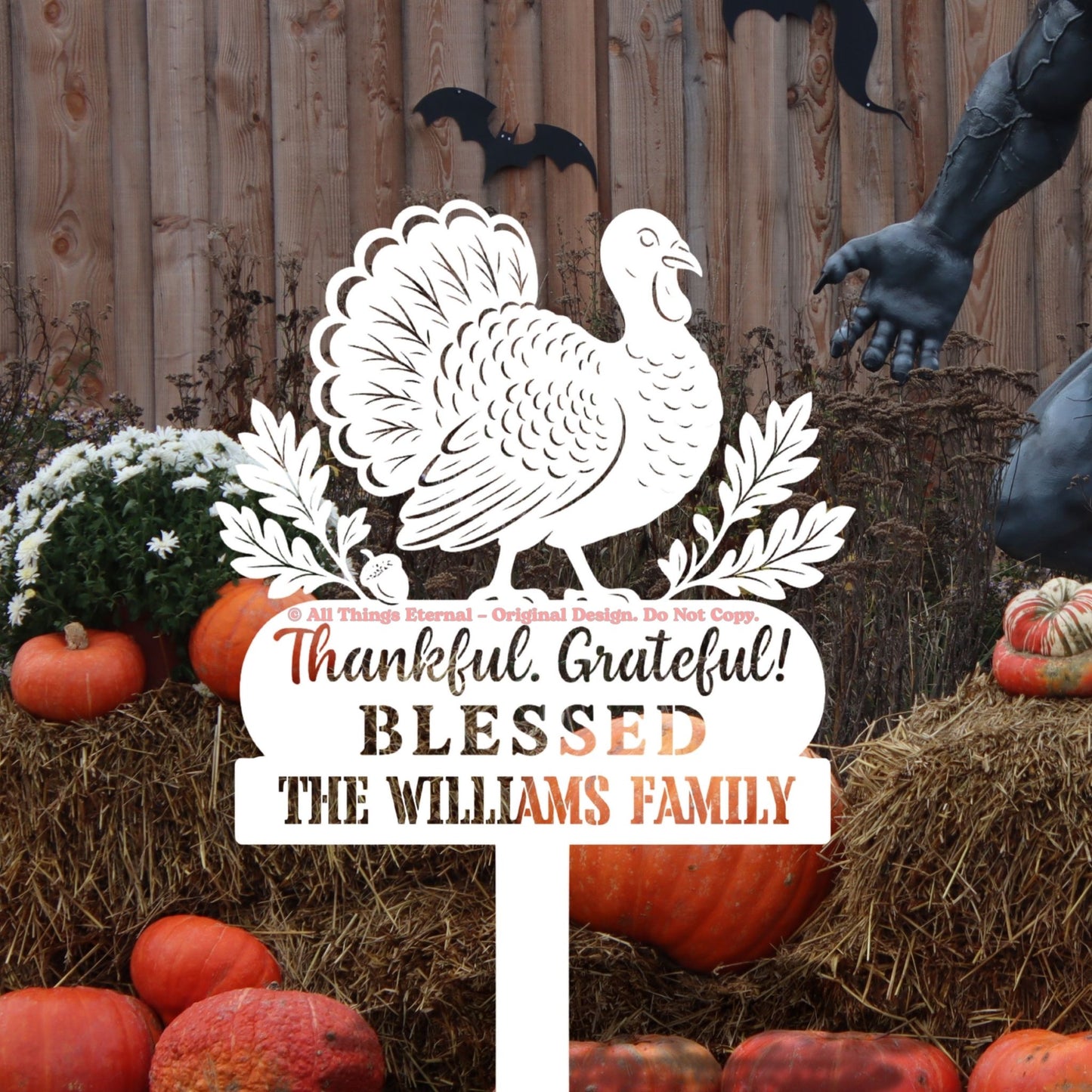 Custom Thanksgiving Garden Sign- Holiday Porch Decoration
