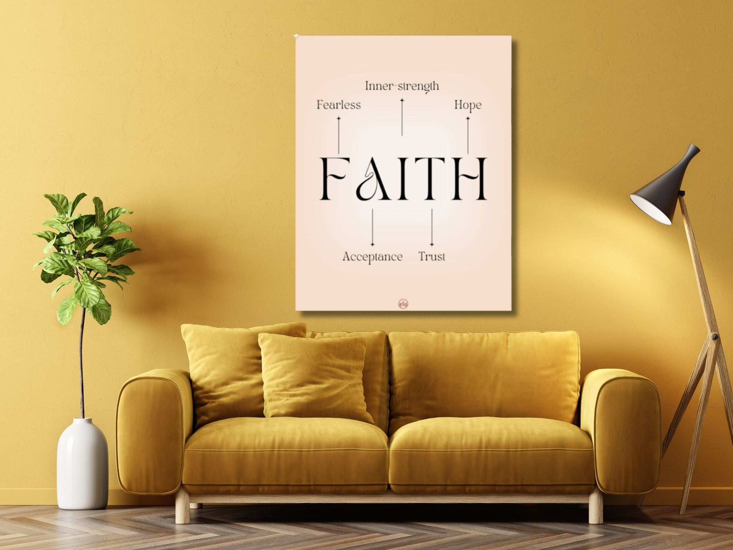 Unframed Faith Wall Art Print – Christian Inspirational Poster Decor