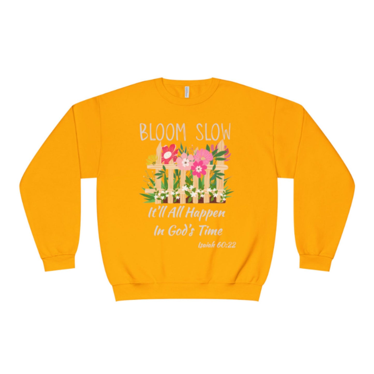 Bloom Slow Crewneck Sweatshirt | Faith & Nature Inspired Apparel
