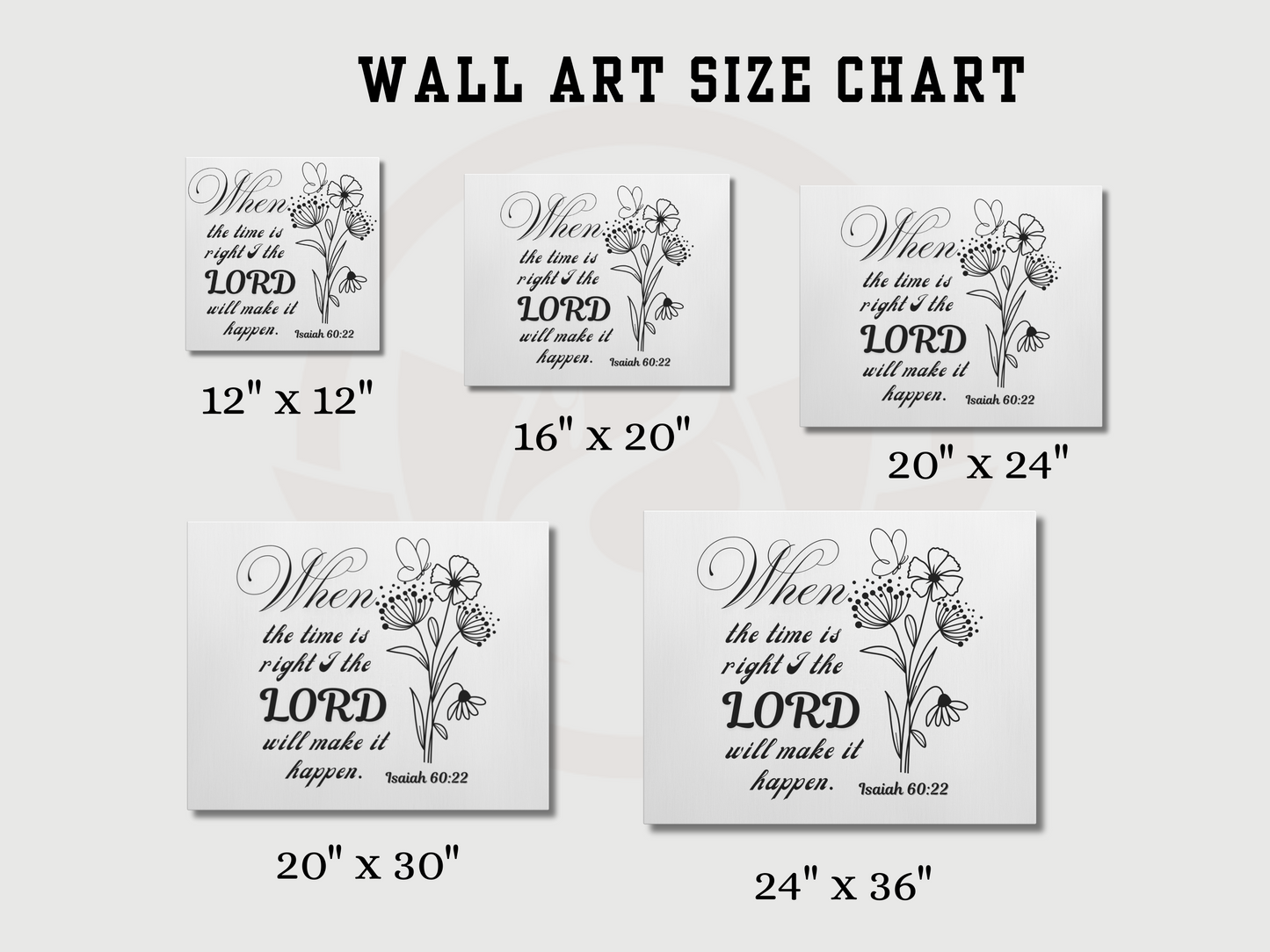 Isaiah 60:22 Scripture Canvas - Christian Wall Art Bible Verse Decor