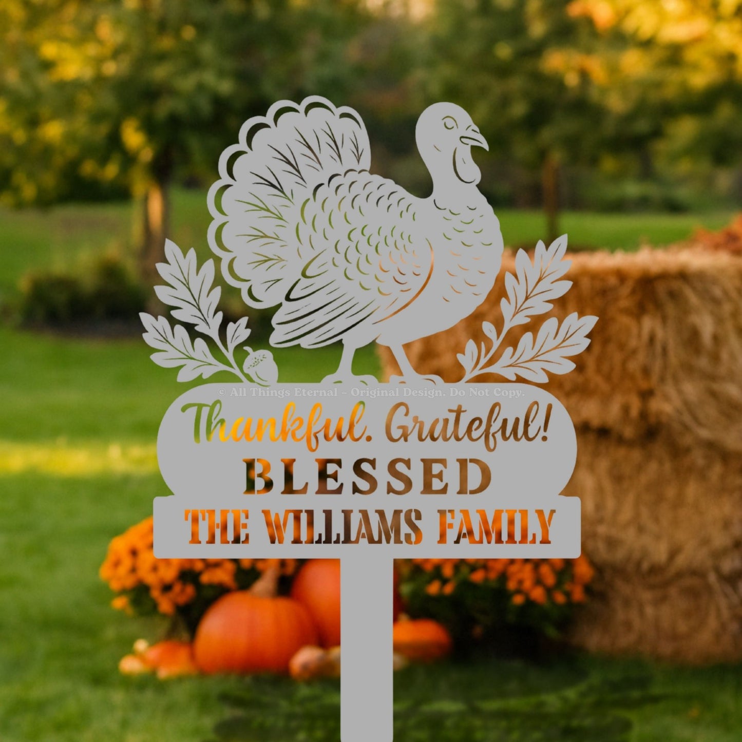 Custom Thanksgiving Garden Sign- Holiday Porch Decoration