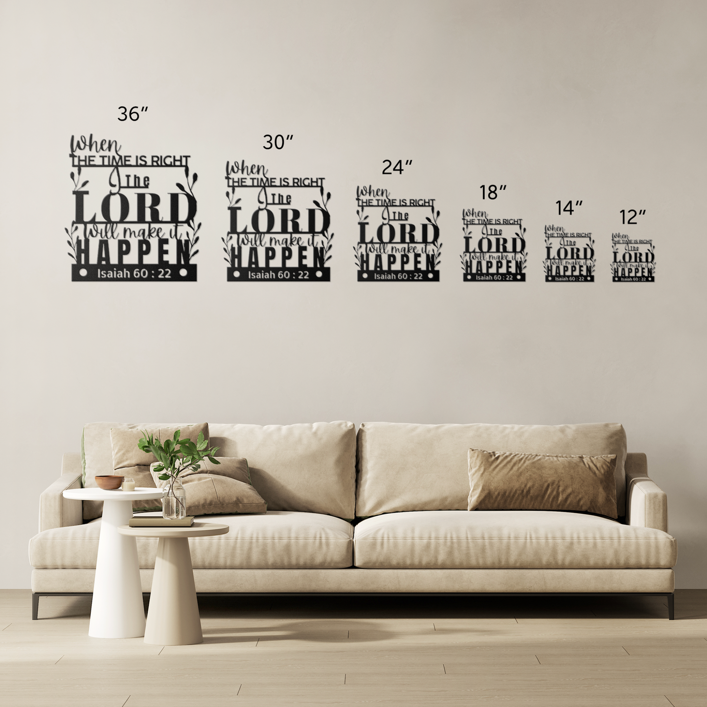 Isaiah 60:22 Christian Metal Wall Art - Inspirational Scripture Sign