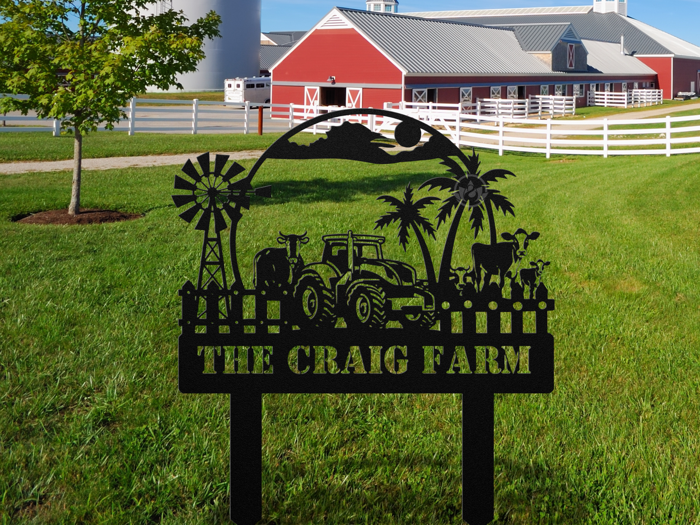 Personalized Farmhouse Metal Sign - Rustic Charm for Your Home