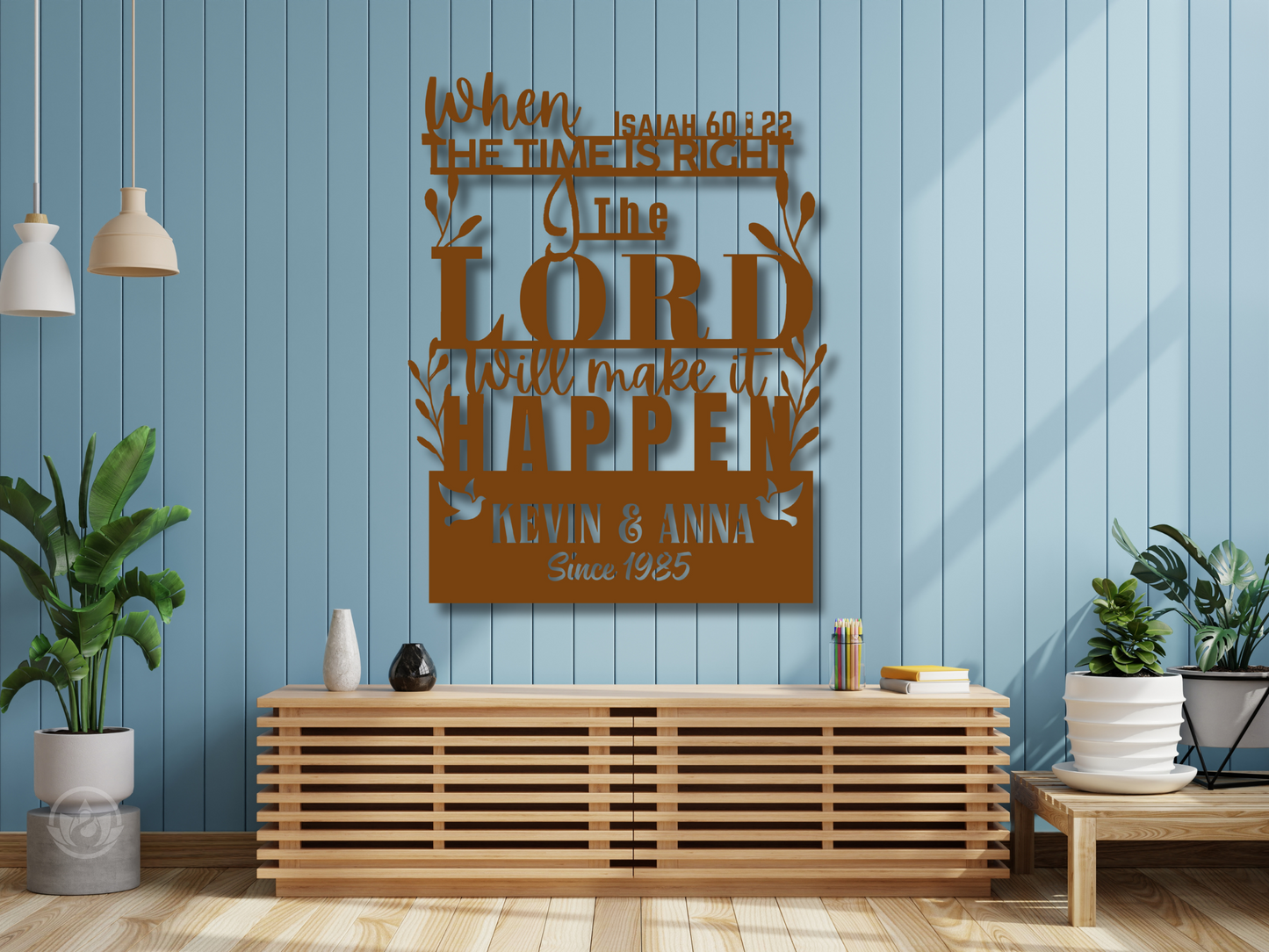 Personalized Wedding Gift for Couple β Isaiah 60:22 Bible Verse Sign