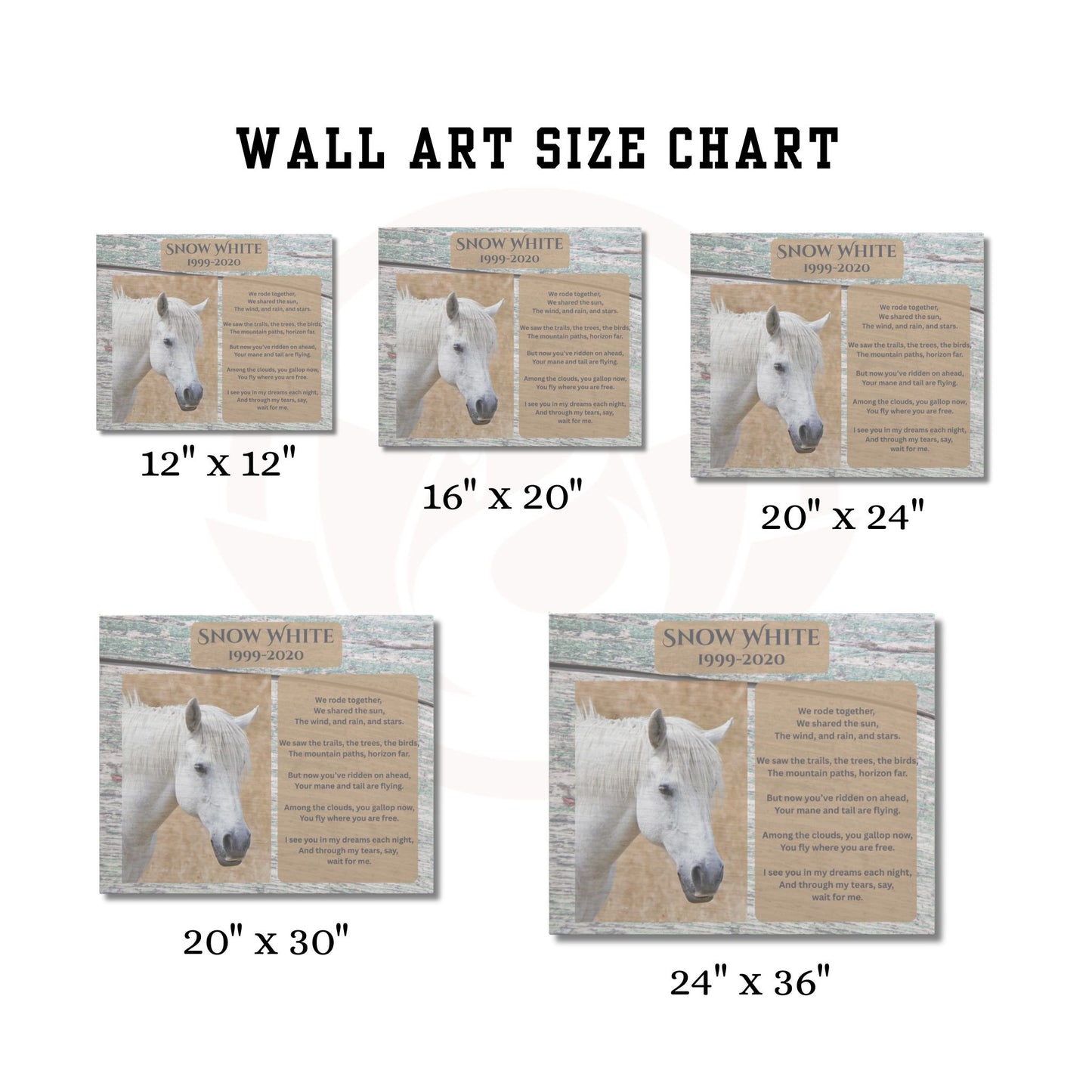 Personalized Horse Memorial Canvas with Photo – Riding Companion Tribute