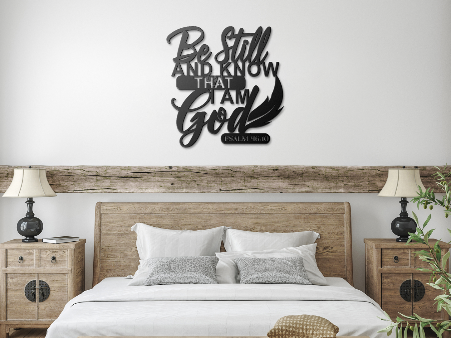 Be Still & Know Metal Wall Art - Psalm 46:10 Christian Decor Sign