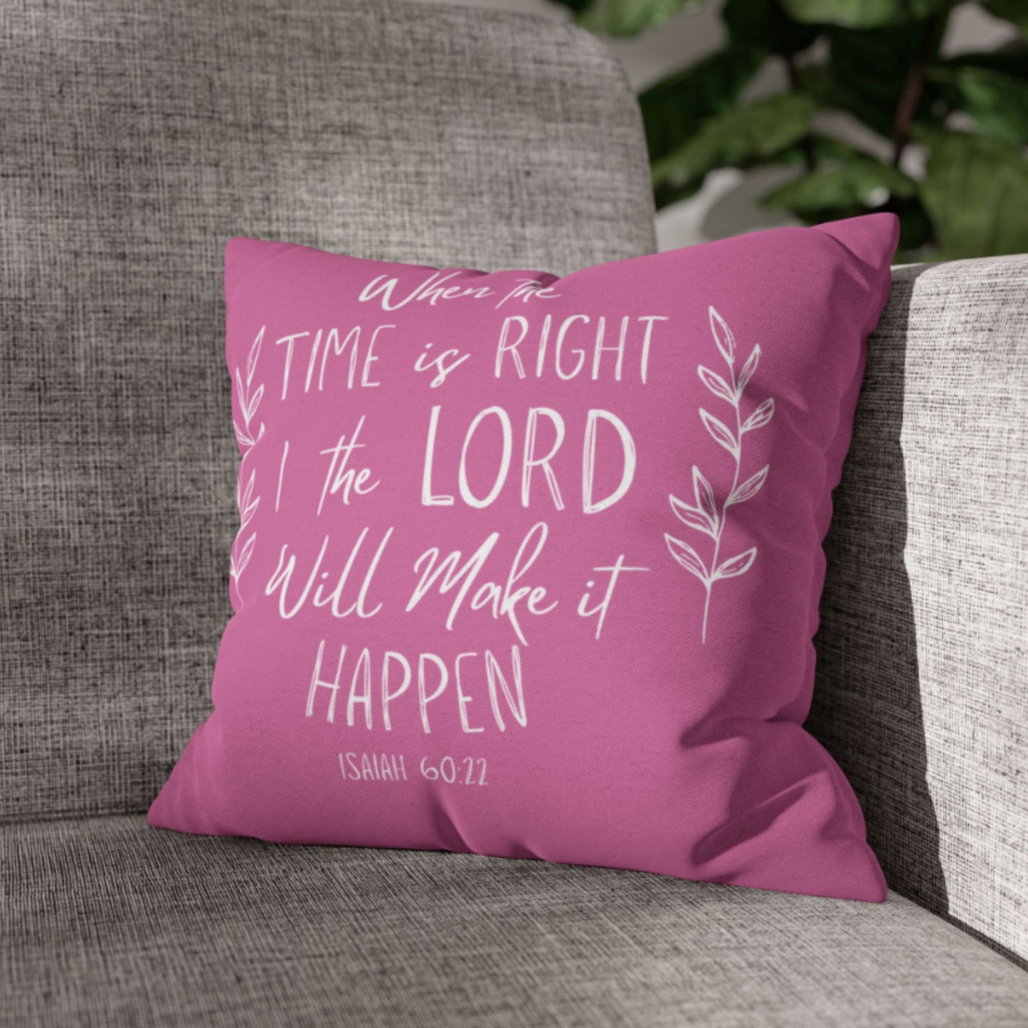 Isaiah 60:22 Cushion Cover – Inspirational Bible Verse Home Decor
