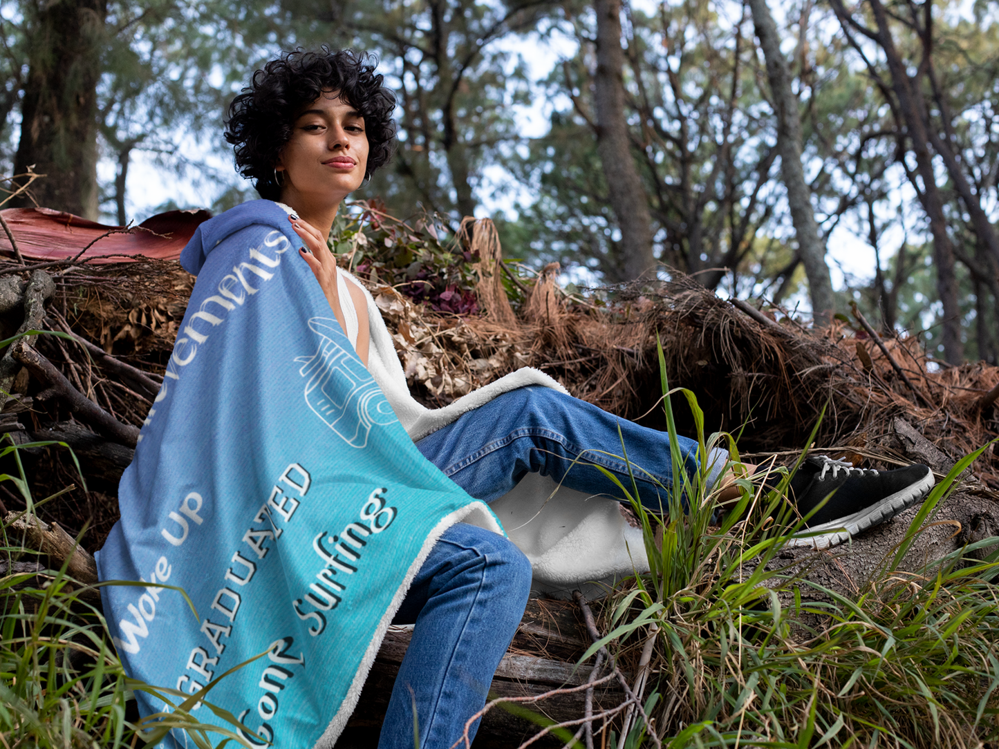 2025 Graduation Hooded Sherpa Blanket – Funny Senior Gift for High School & College Grads