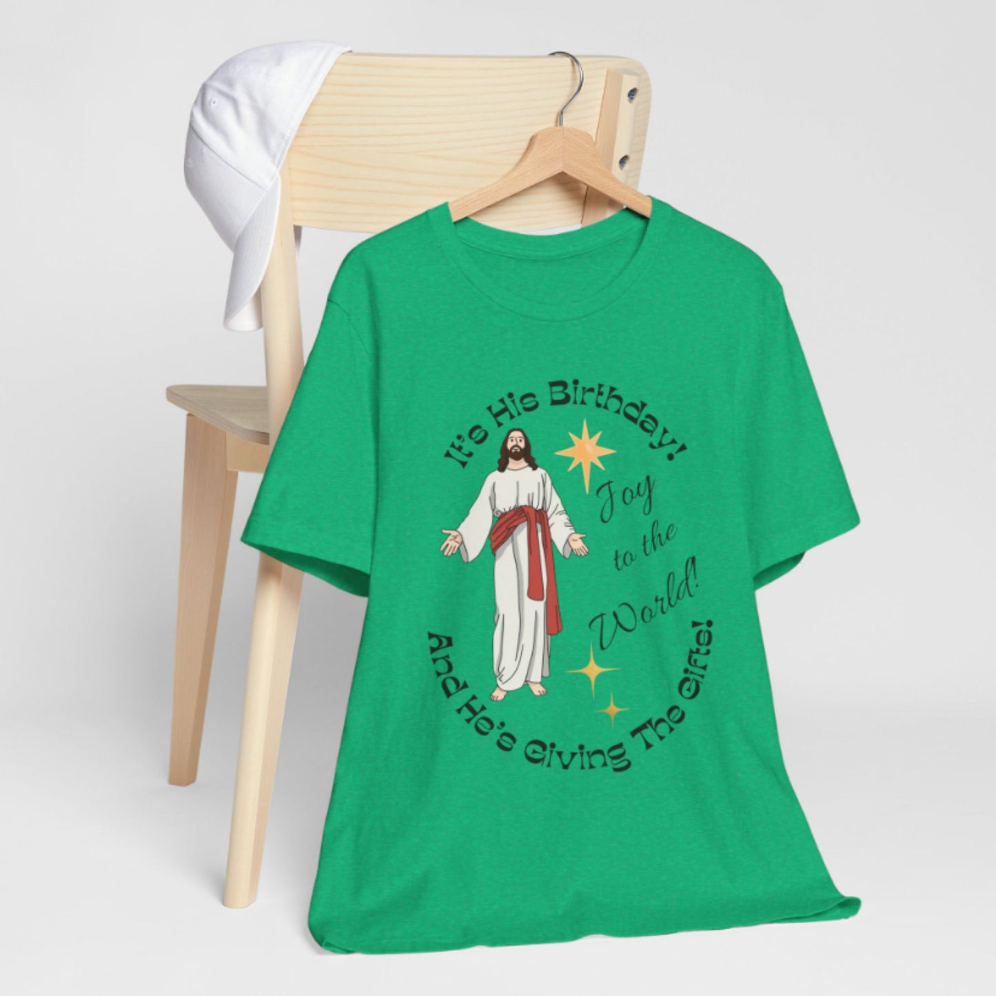 Joy To The World Christian Christmas T-Shirt | Jesus Birthday Tee