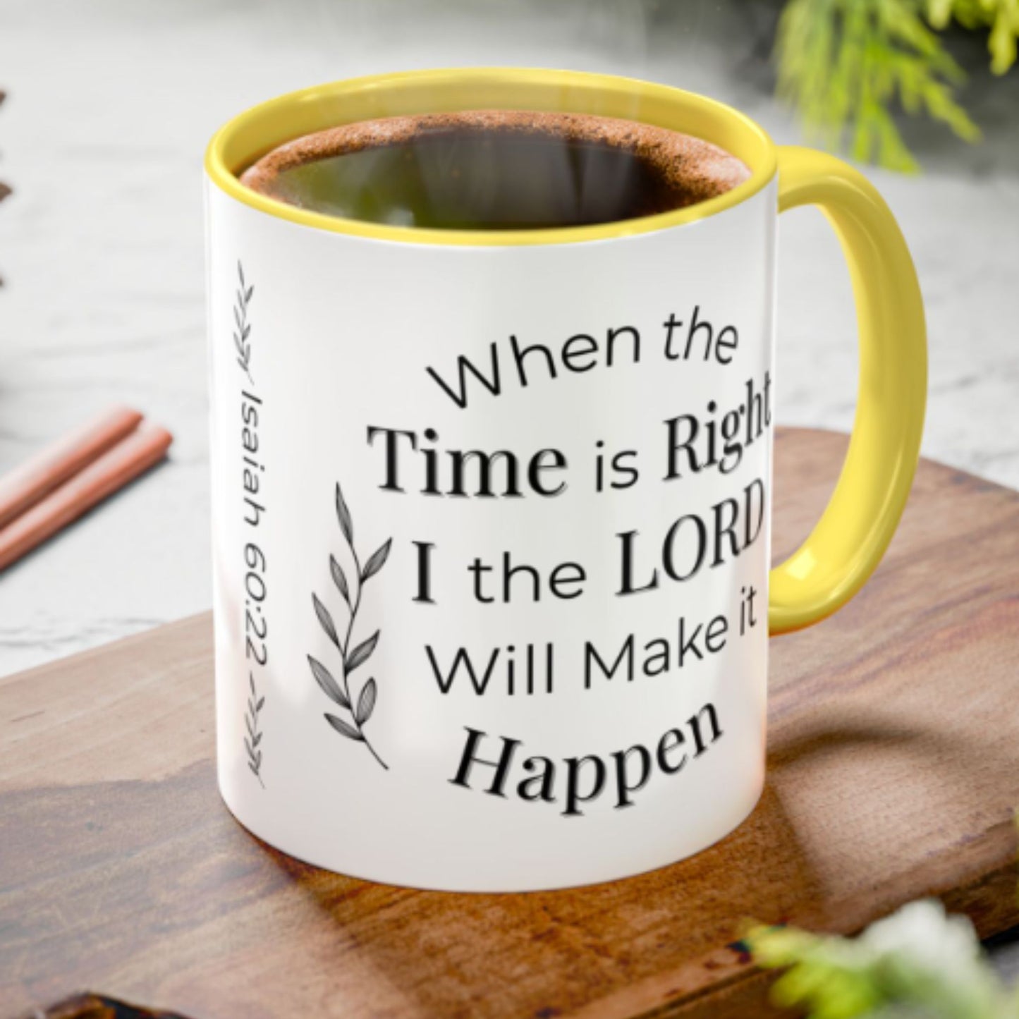 Isaiah 60:22 Bible Verse Mug – Two-Tone Christian Coffee Gift