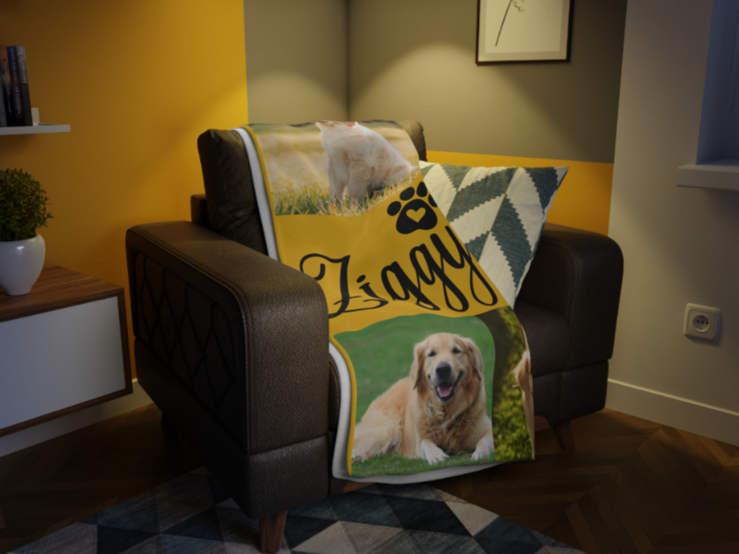 Custom Pet Blanket with Name & Photo – Perfect Dog Lover Gift