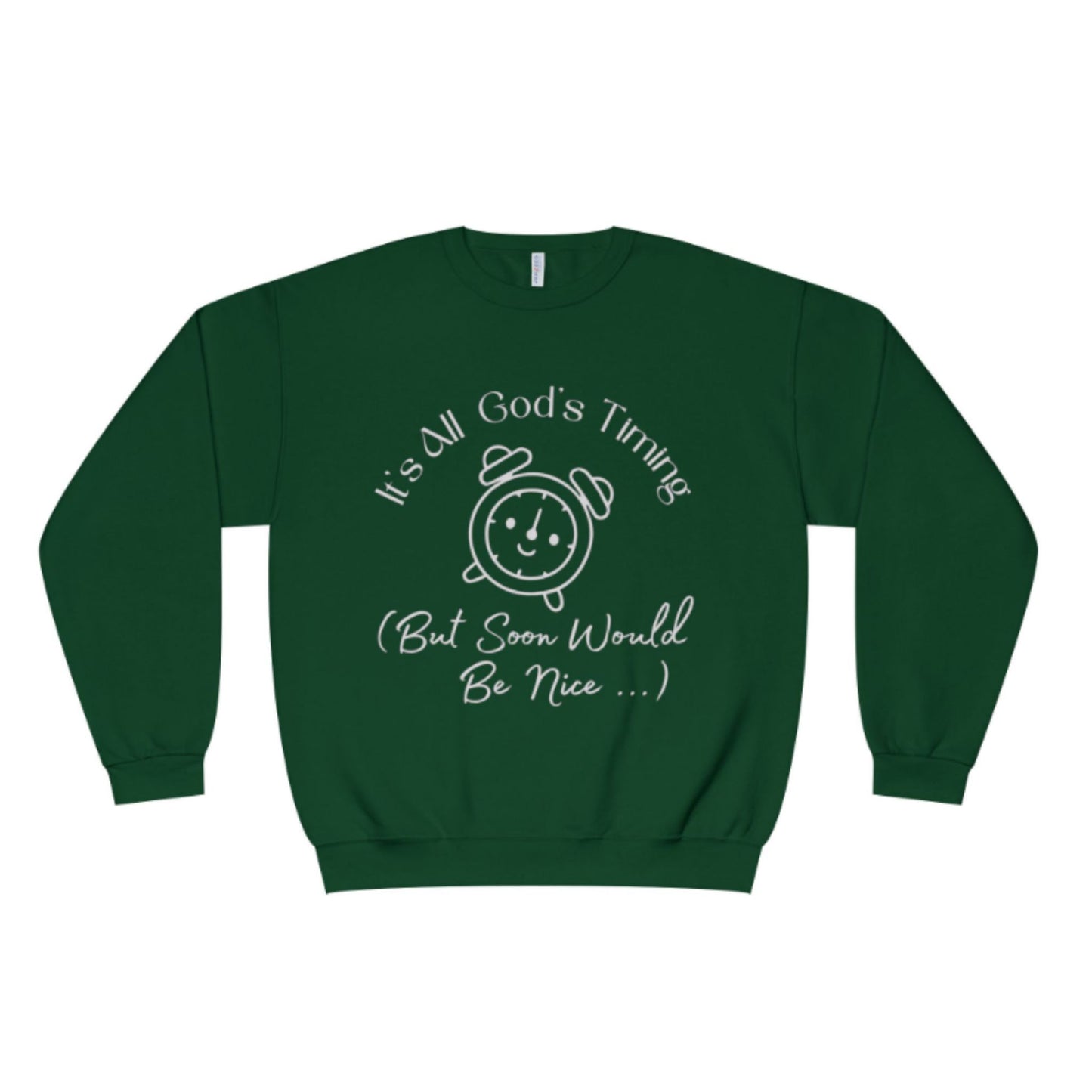 God’s Timing Sweatshirt | Faith-Inspired Unisex Christian Crewneck