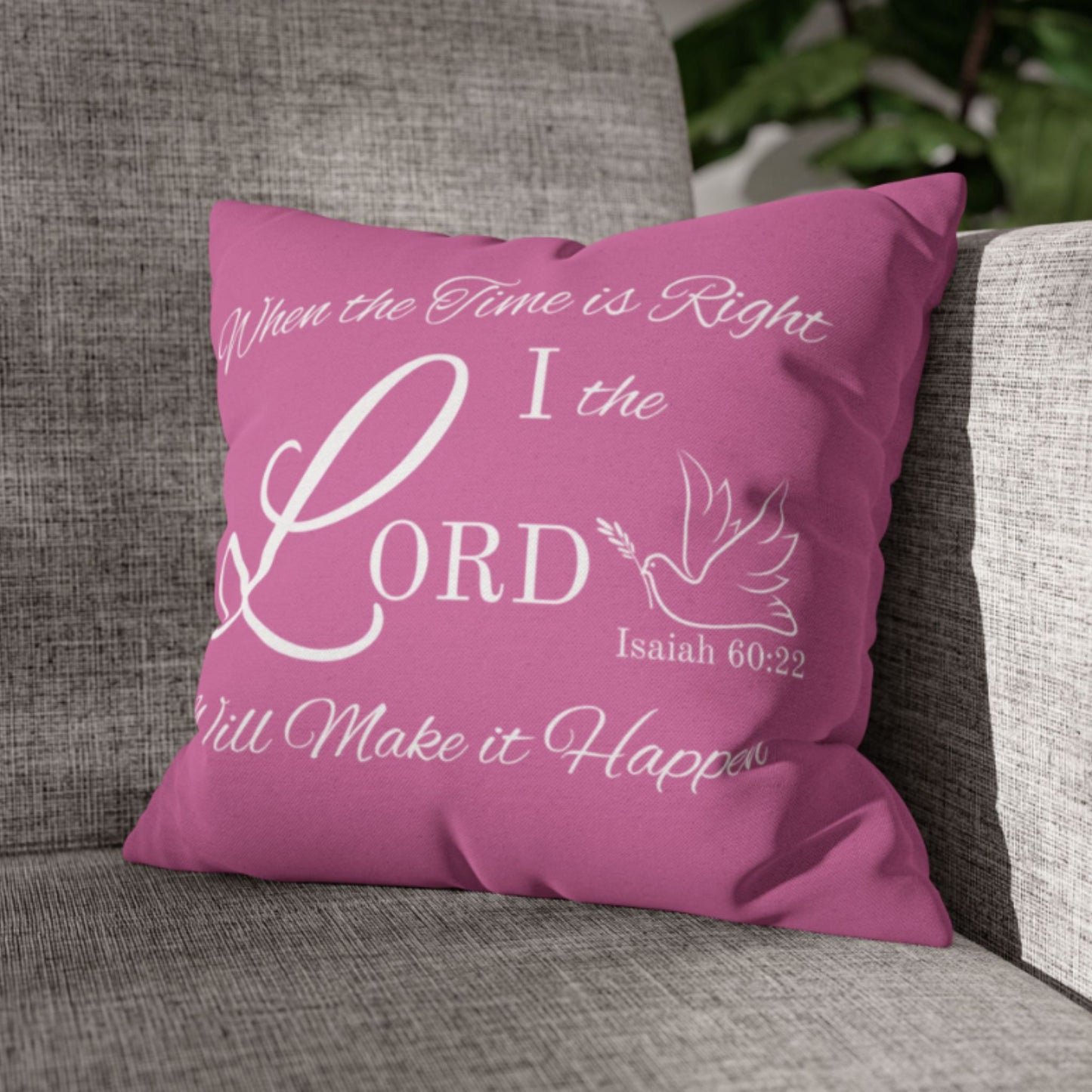 Isaiah 60:22 Cushion Cover – Faith-Based Bible Verse Home Decor