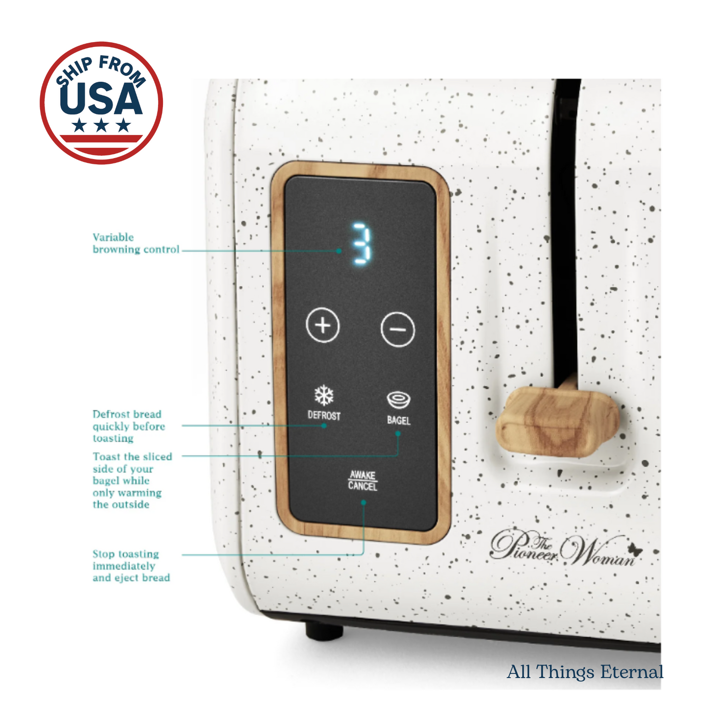 The Pioneer Woman 2-Slice Toaster – Folk Geo Print