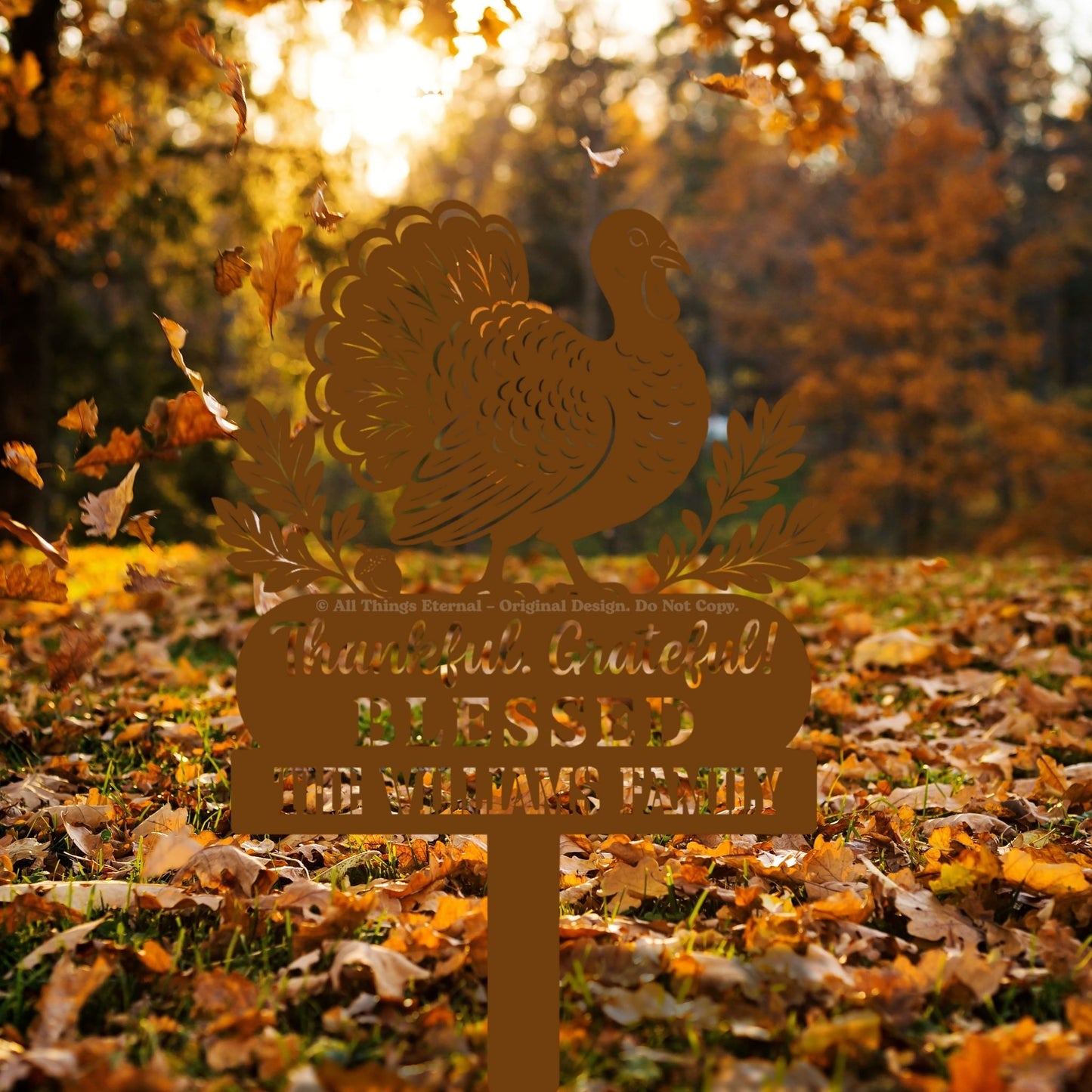 Custom Thanksgiving Garden Sign- Holiday Porch Decoration