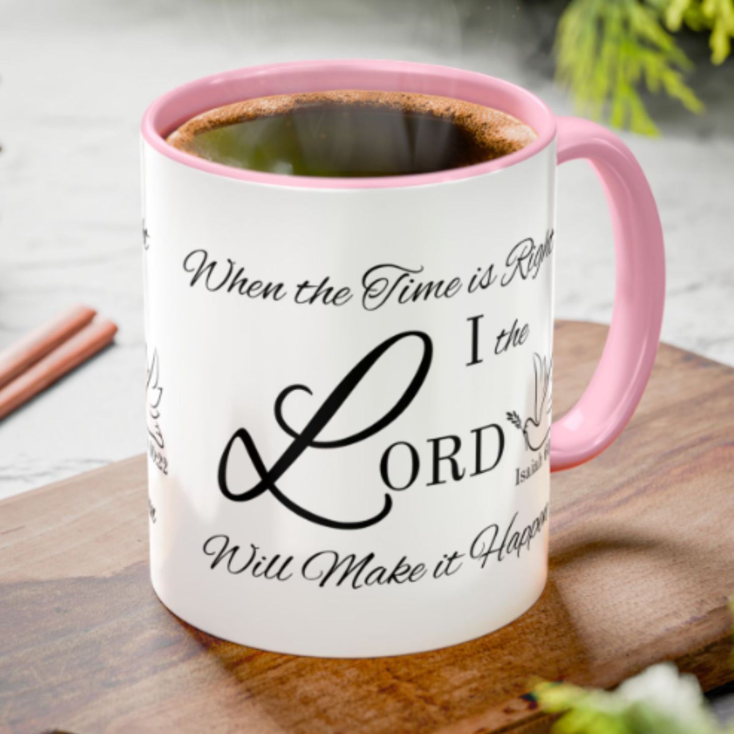 Christian Two-Tone Coffee Mug – Isaiah 60:22 Bible Verse Gift