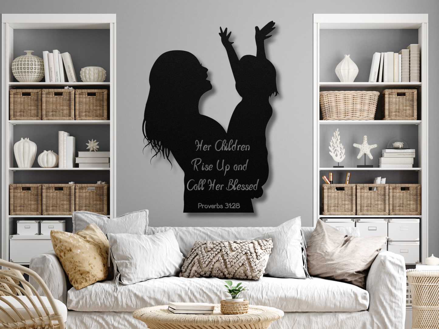 Her Children Call Her Blessed - Proverbs 31:28 Metal Wall Art