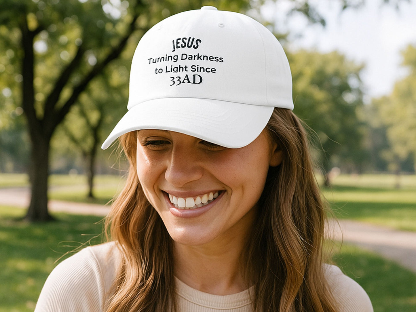 Jesus 33 AD Embroidered Mom Hat - Christian Baseball Cap