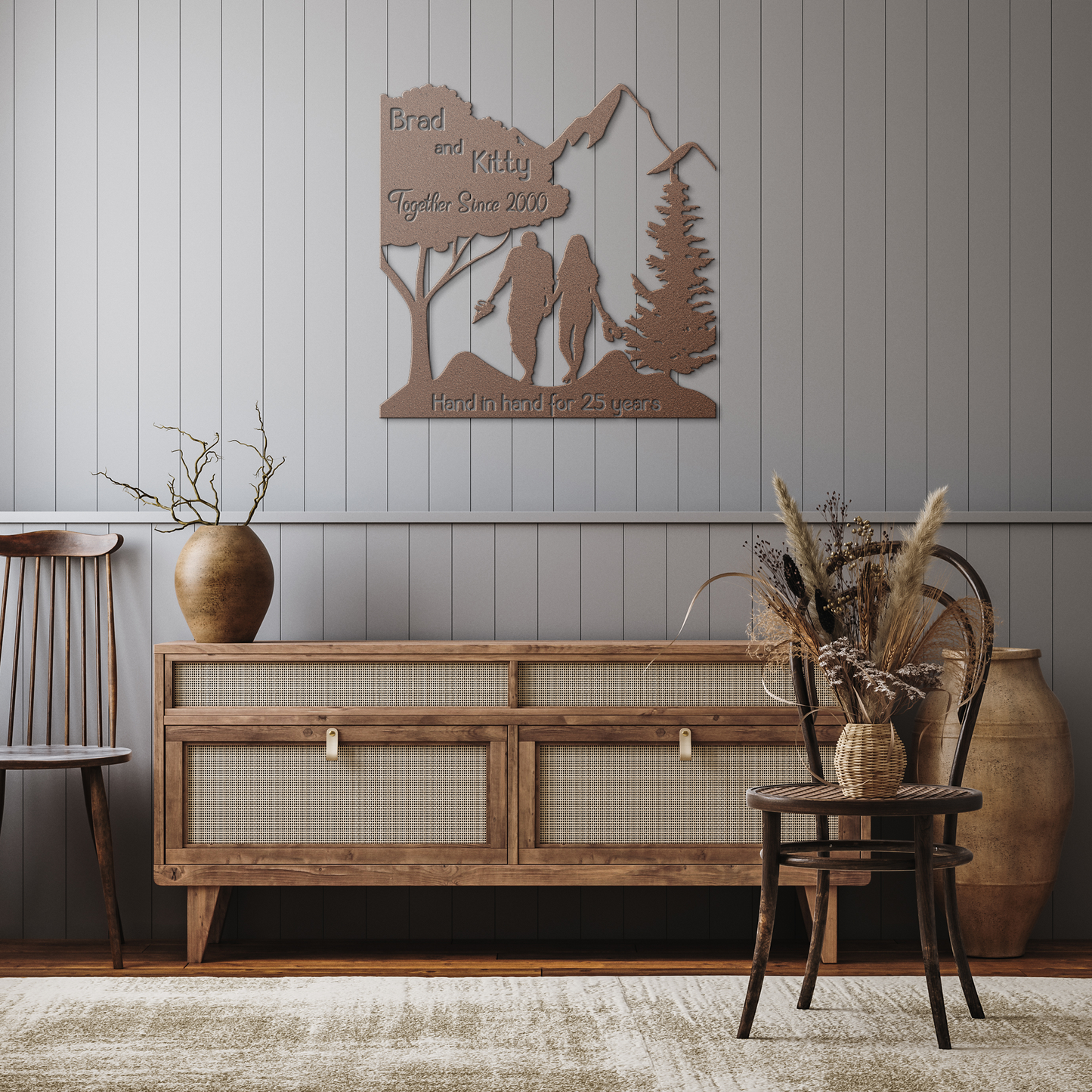 Anniversary_Metal_Sign_-_Personalized_25_Copper_Rustic_Hallway_Mockup.png