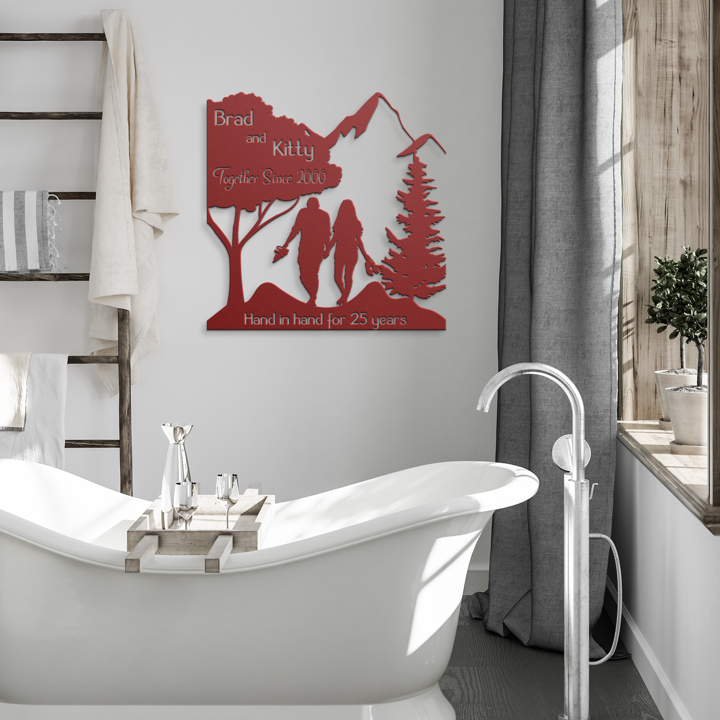 Anniversary_Metal_Sign_-_Personalized_25_Red_Modern_Bathroom_Mockup.png
