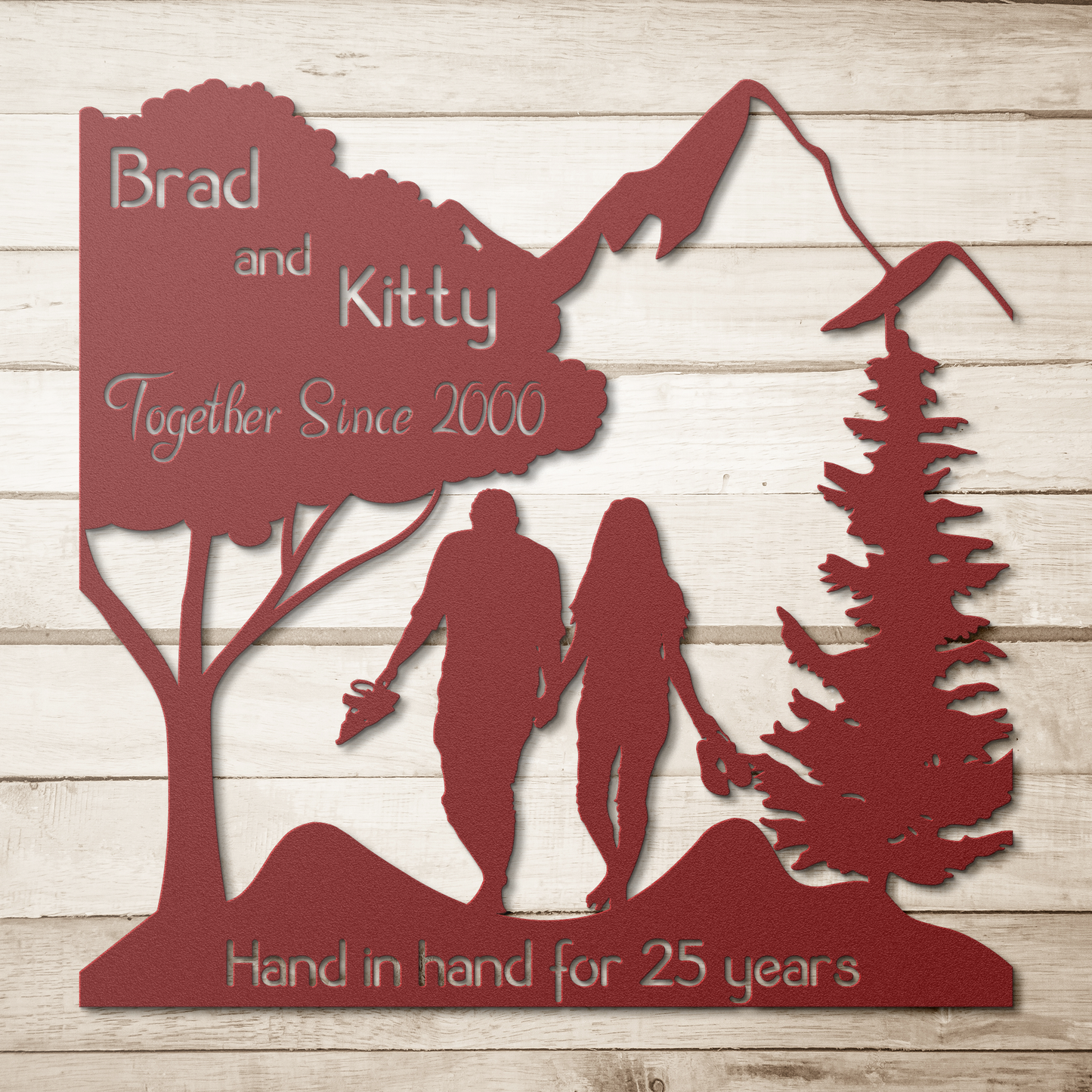 Anniversary_Metal_Sign_-_Personalized_25_Red_Simple_Wood_BKGD_Mockup.png