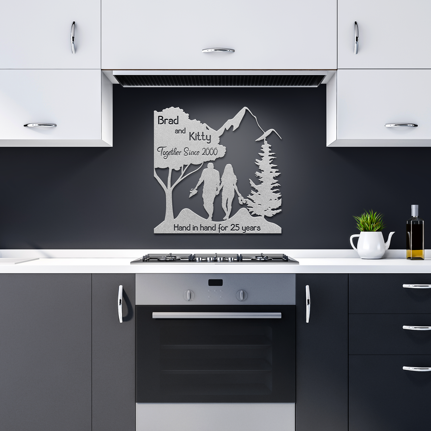 Anniversary_Metal_Sign_-_Personalized_25_Silver_Dark_Kitchen_Mockup.png