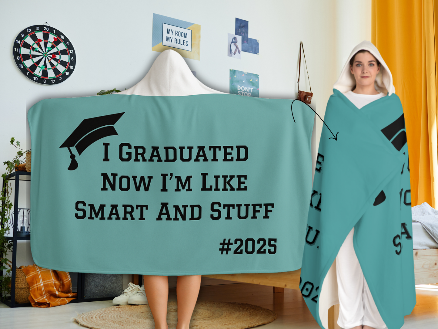 Funny Graduation Blanket 2025-Gift for High School or College Grad