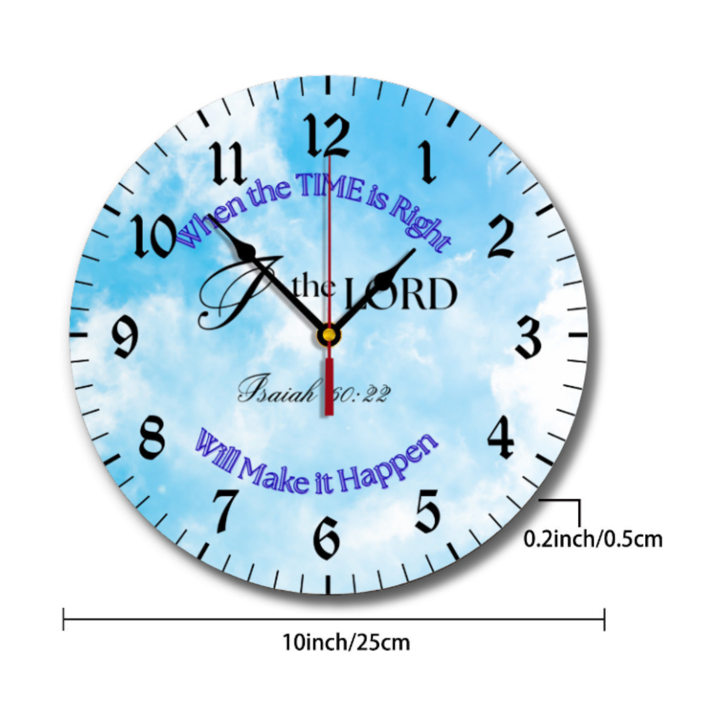 Christian Wall Clock | Isaiah 60:22 Scripture Home & Faith Gift