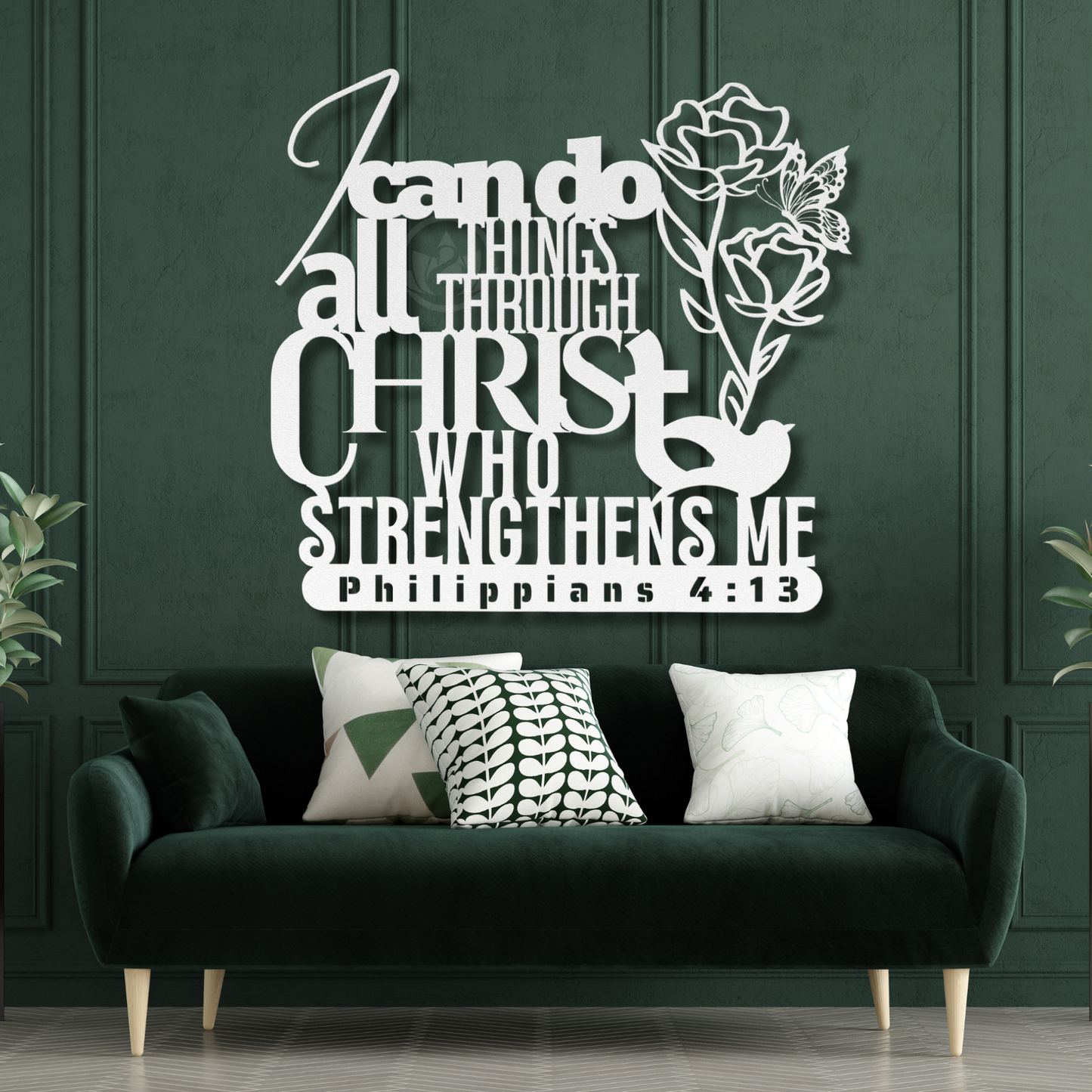 I Can Do All Things - Philippians 4:13 Christian Metal Wall Art